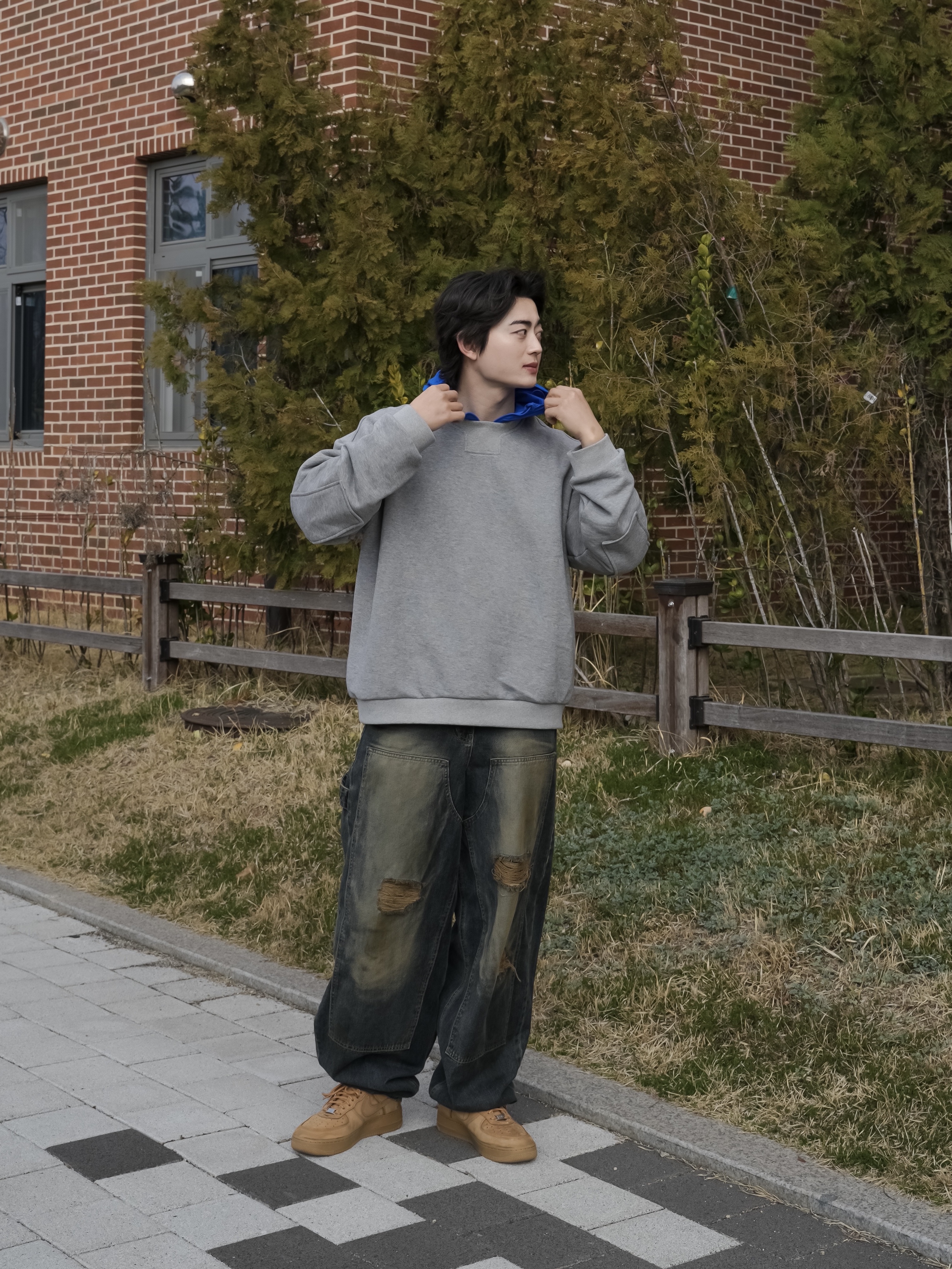 Nike x Supreme Air Force 1 Low Flax 착용 스타일 - 3