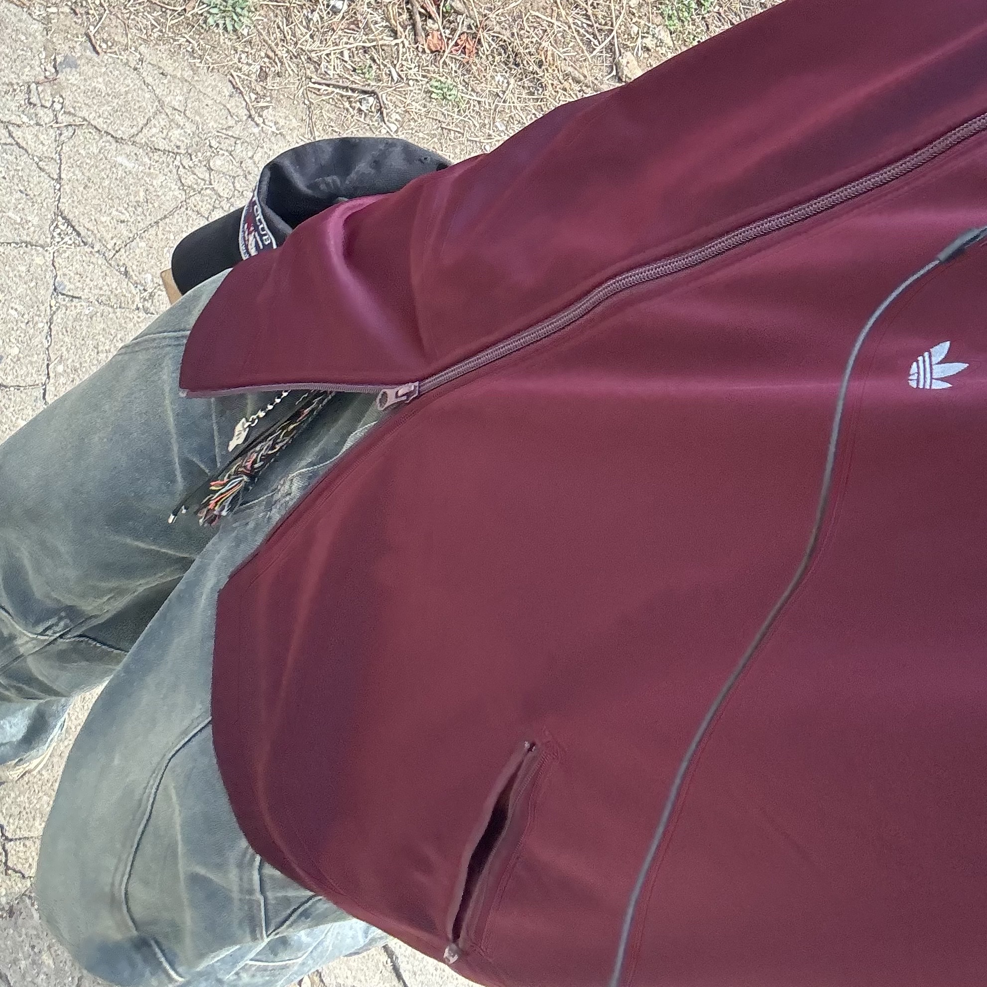 Adidas Originals Beckenbauer Track Jacket Maroon - KR Sizing 착용 스타일 - 2