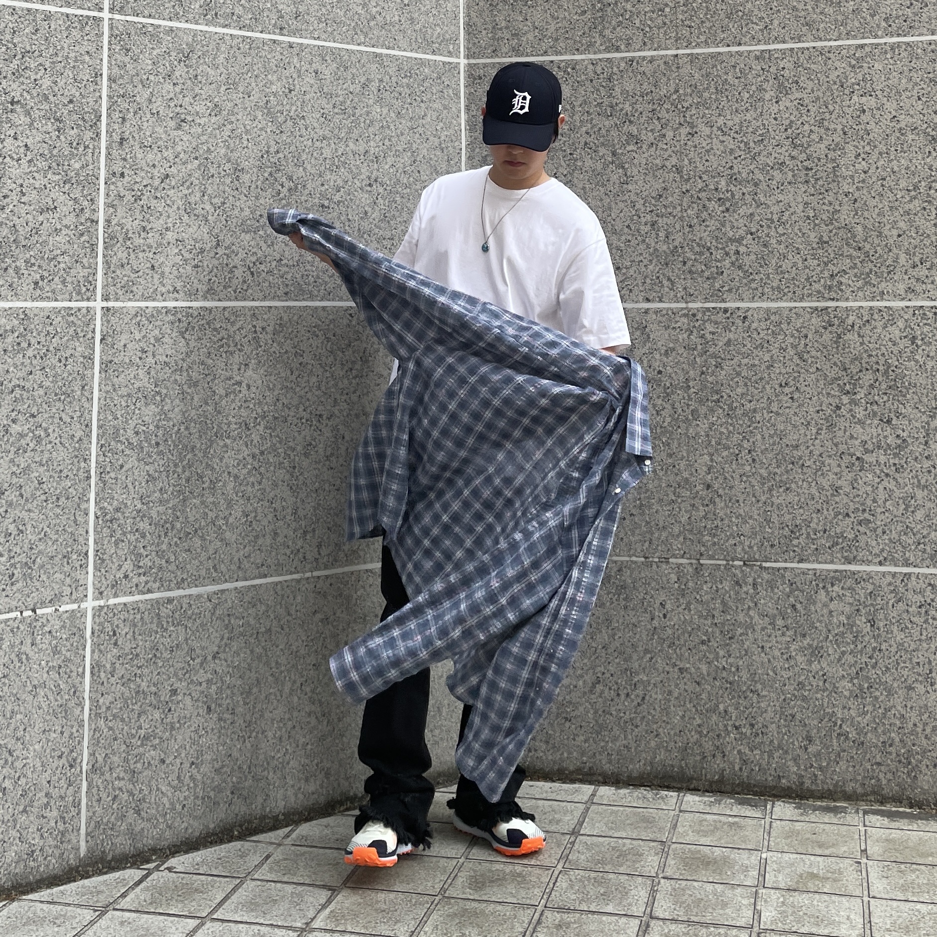 Nike React Pegasus Trail 4 Gore-Tex Sea Glass Purple Ink, Undermycar Crewgu Double Layered Flared Jeans Moonless Night - 23FW 착용 스타일 - 2