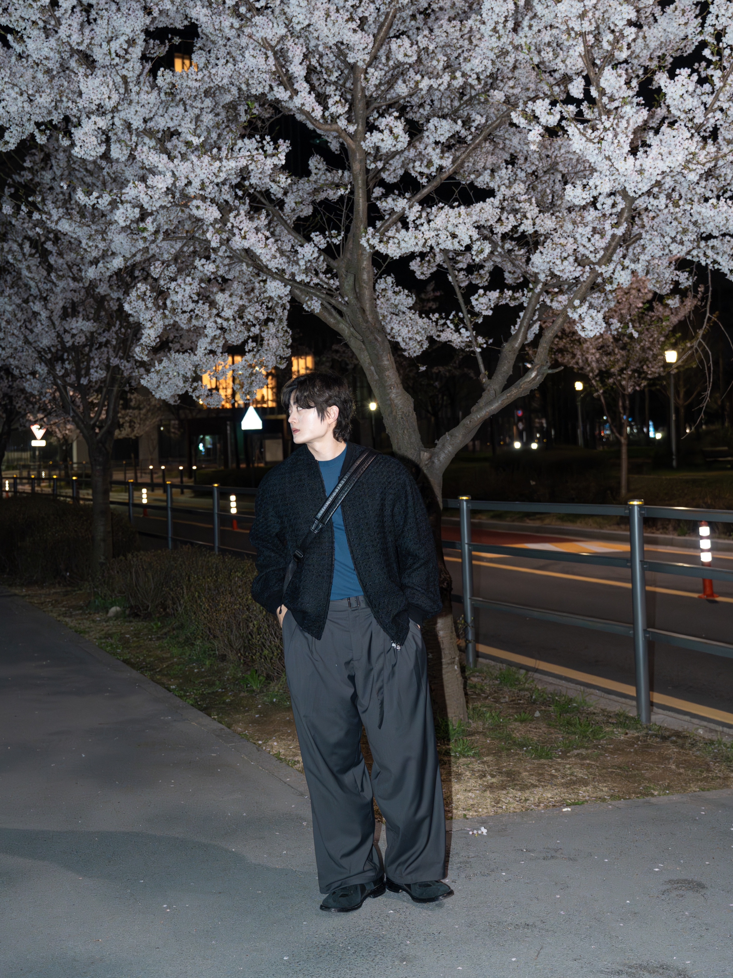 BY RANG Zipped Wool-Tweed Jacket Black 착용 스타일 - 4