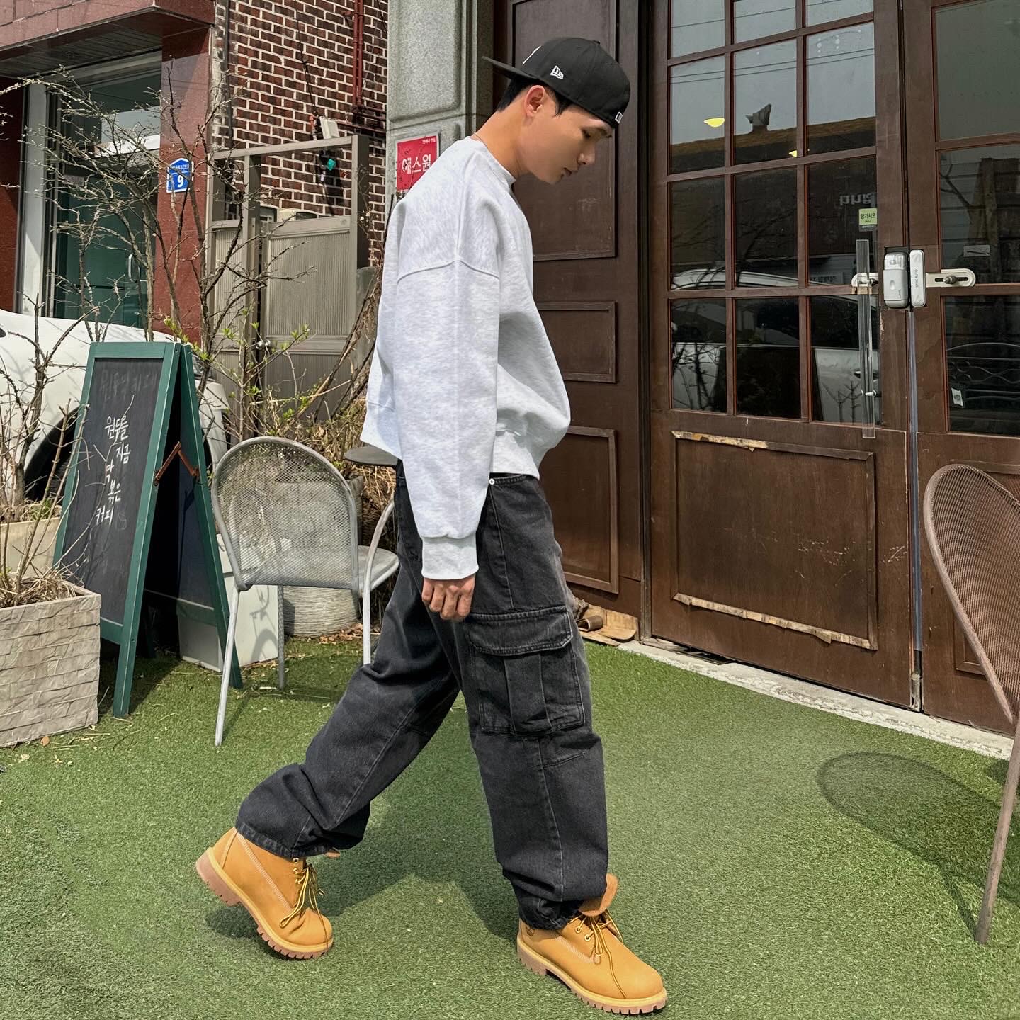 Timberland Premium 6 inch Waterproof Boot Wheat Nubuck - Wide, Human Made Carabiner 70mm Silver 착용 스타일 - 2