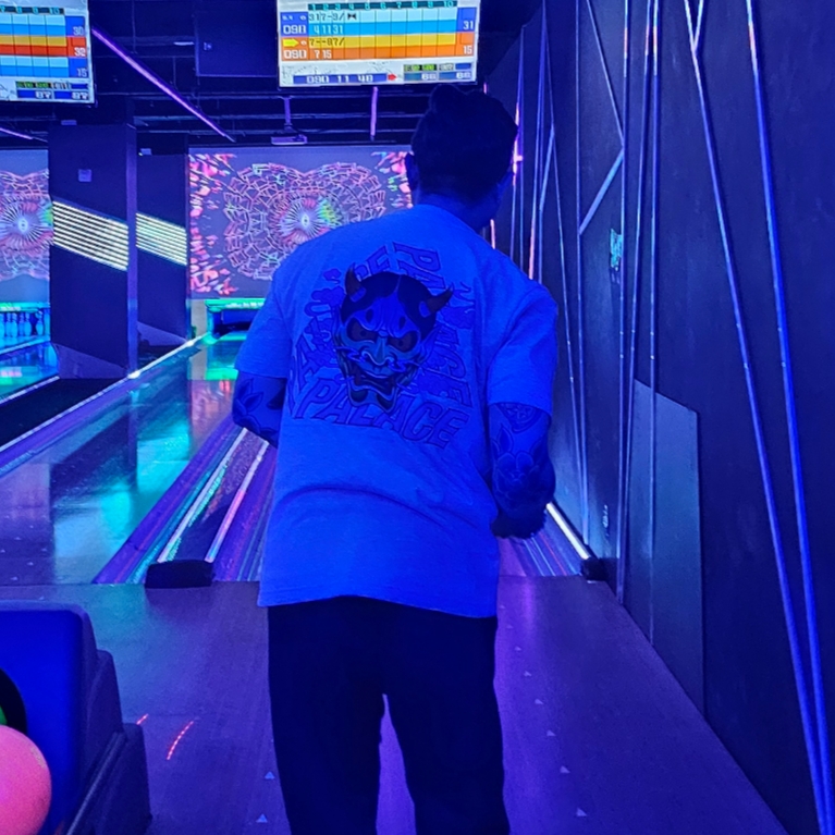 Palace Demon P3 T-Shirt Grey Marl - 23FW 착용 스타일 - 3