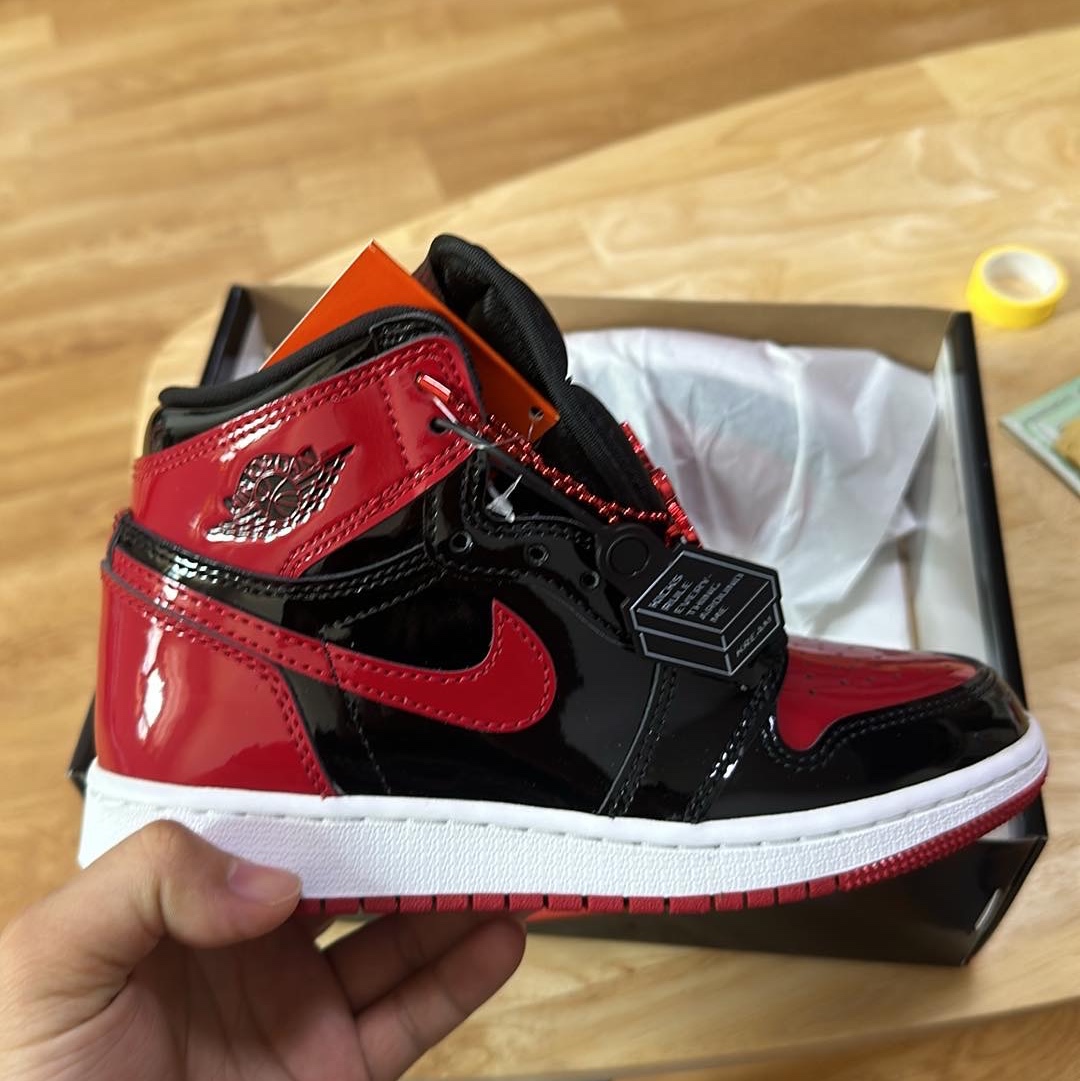 (GS) Jordan 1 Retro High OG Patent Bred 착용 스타일