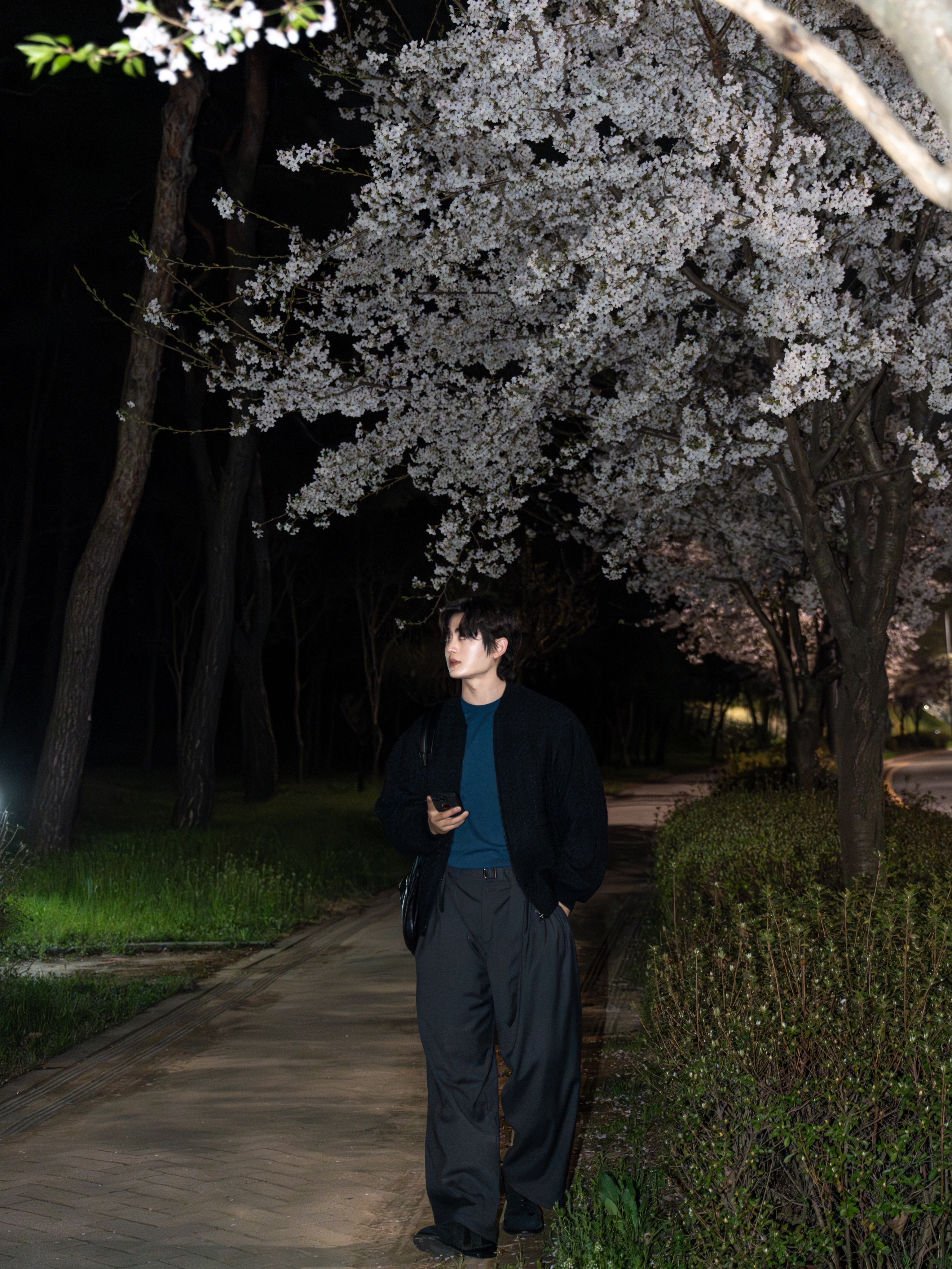 BY RANG Zipped Wool-Tweed Jacket Black 착용 스타일 - 1