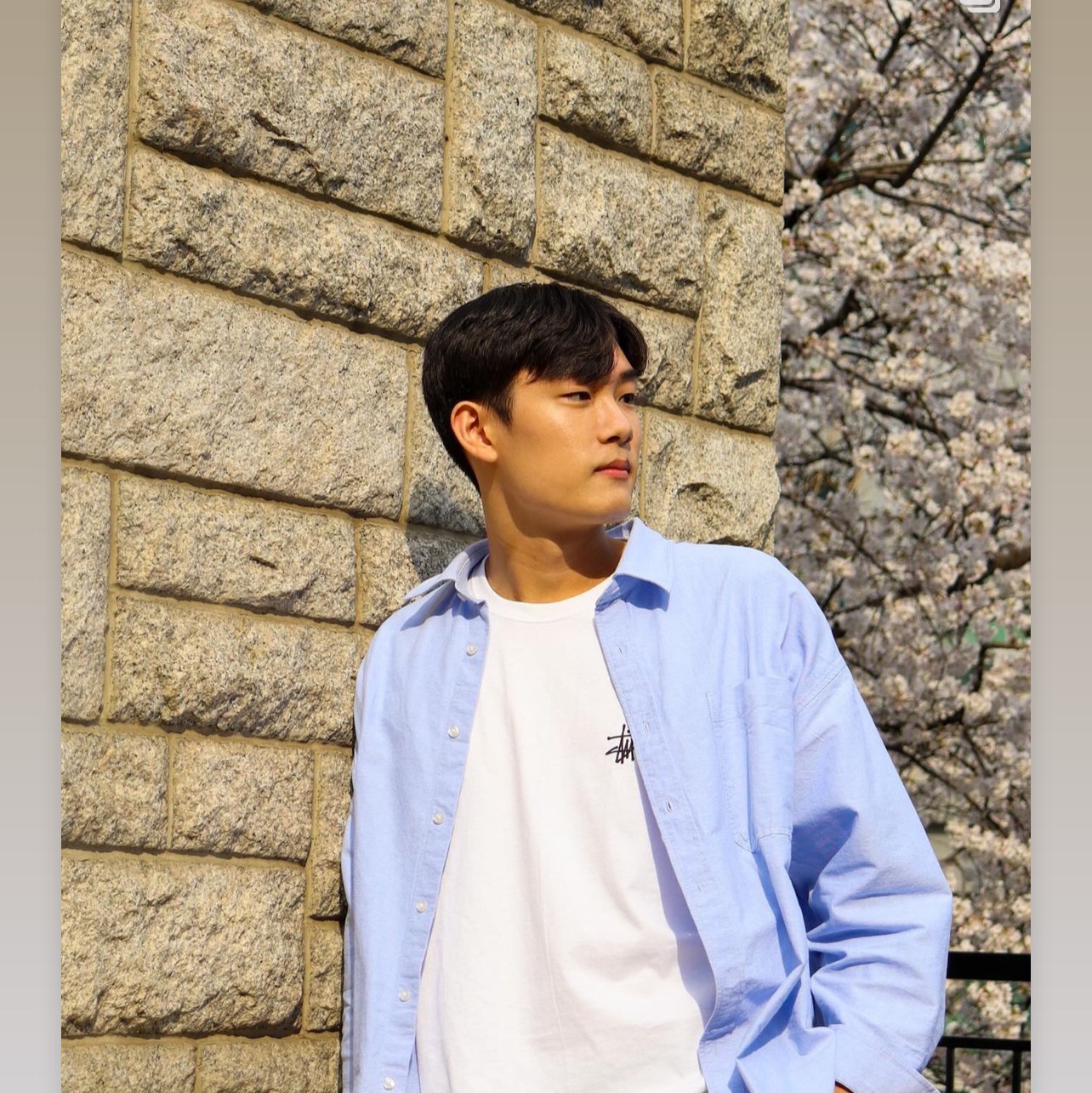 Stussy Basic Stussy T-Shirt White 2023 착용 스타일