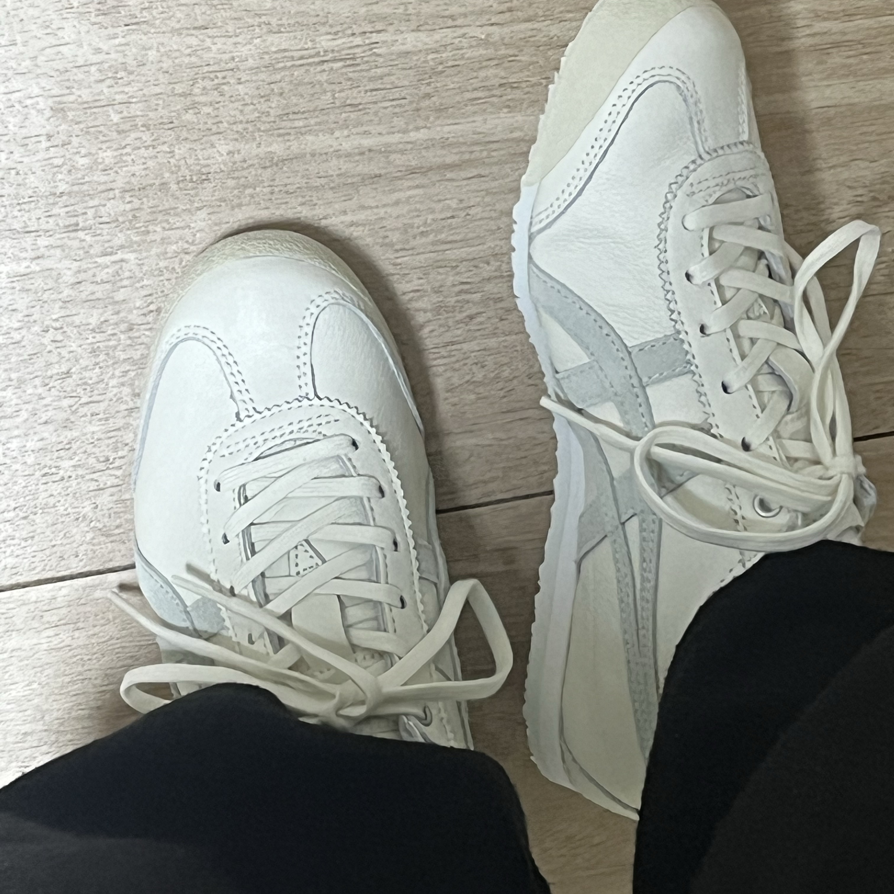 Onitsuka Tiger Mexico 66 White Light Sage 착용 스타일