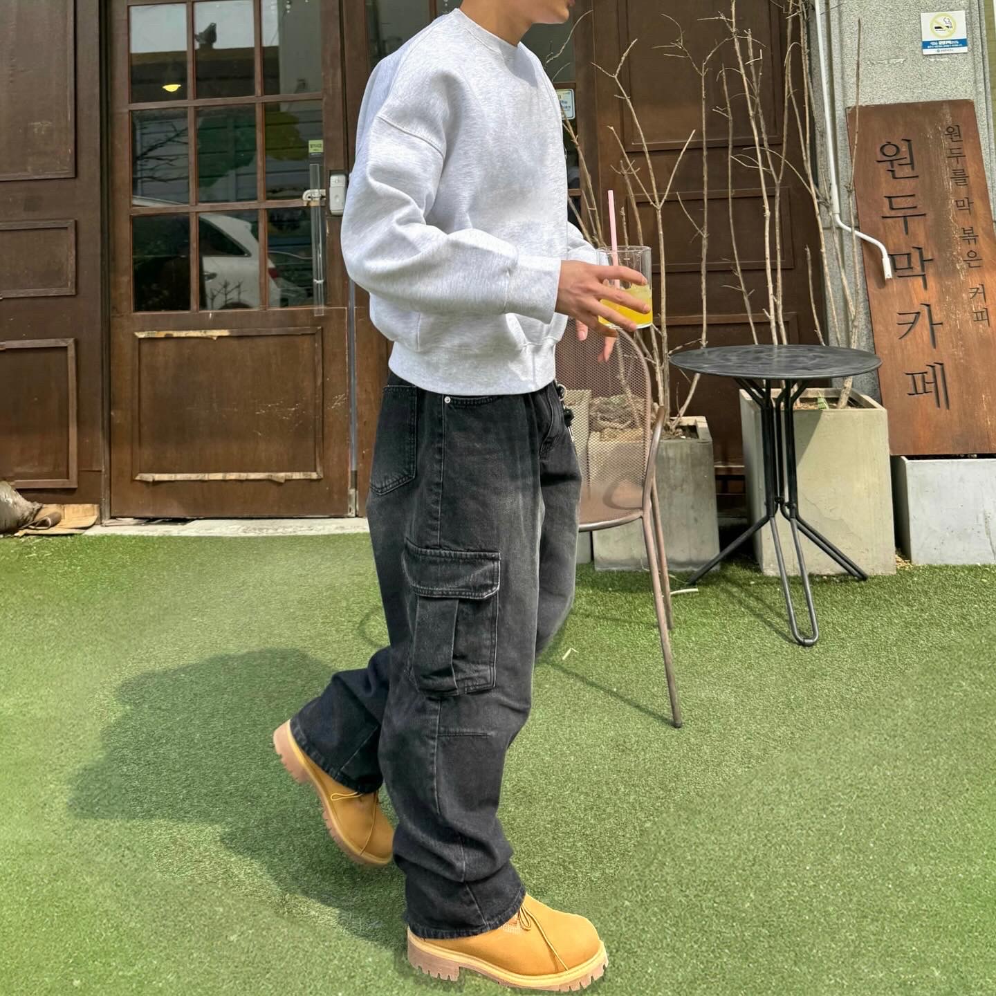 Timberland Premium 6 inch Waterproof Boot Wheat Nubuck - Wide, Human Made Carabiner 70mm Silver 착용 스타일 - 1