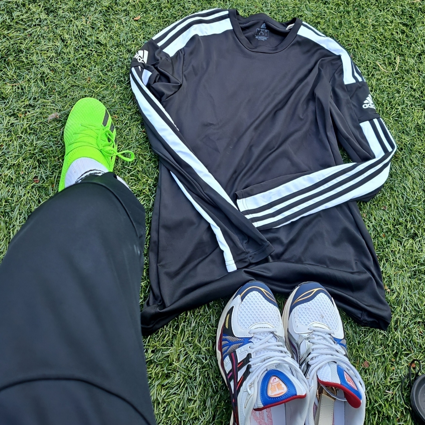 Asics Gel-Kayano Legacy White Black, Adidas Squadra 21 Long Sleeve Jersey Black White - KR Sizing 착용 스타일 - 1