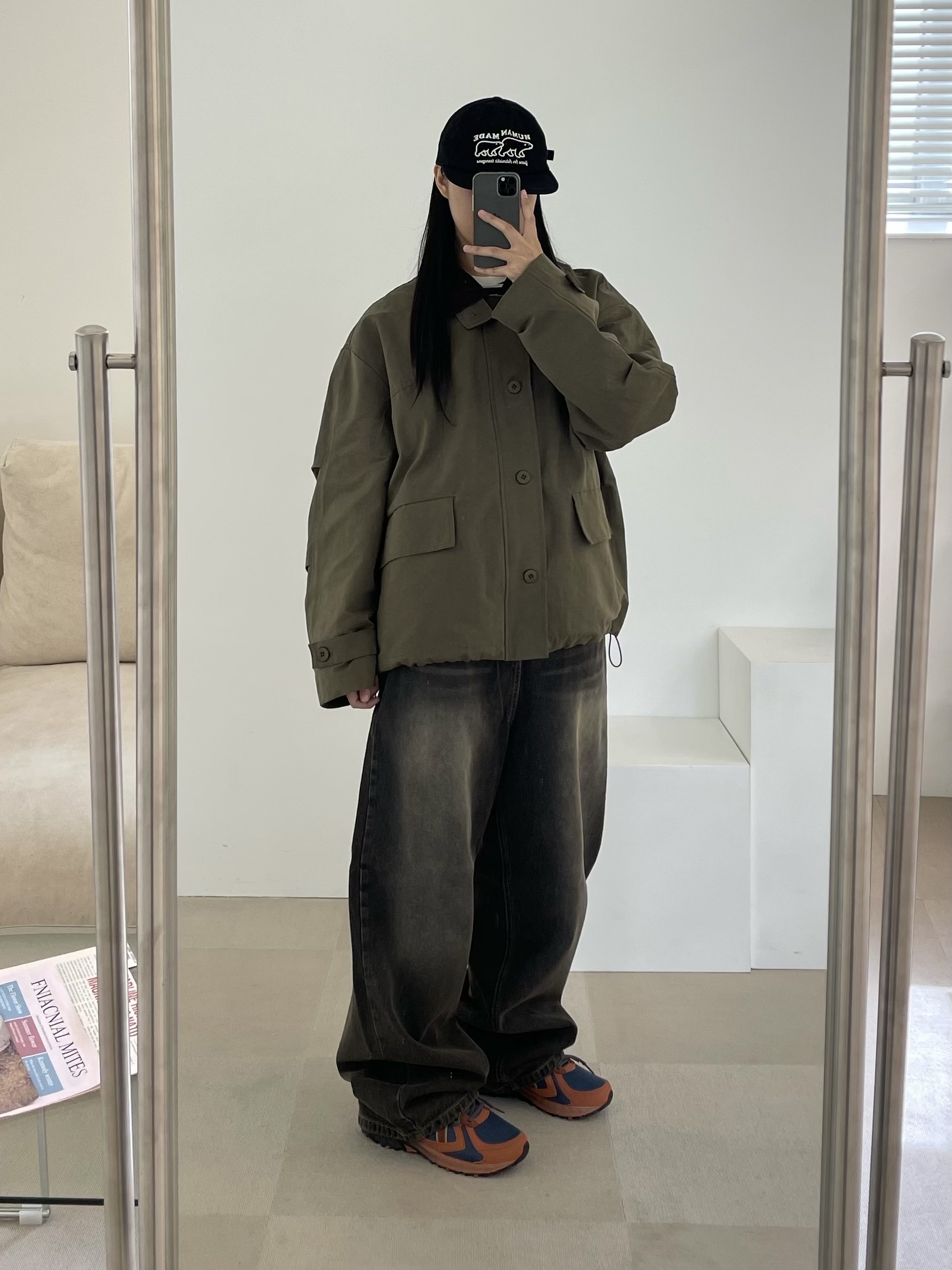 New Balance 410v5 Brown - 2E Wide, Human Made 5 Panel Cap #2 Black 착용 스타일 - 2