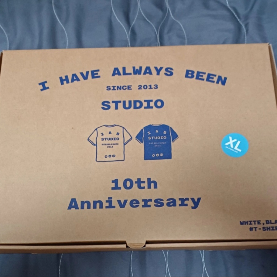 IAB Studio 10th Anniversary T-Shirts Pack White & Black (2 Pack) 착용 스타일