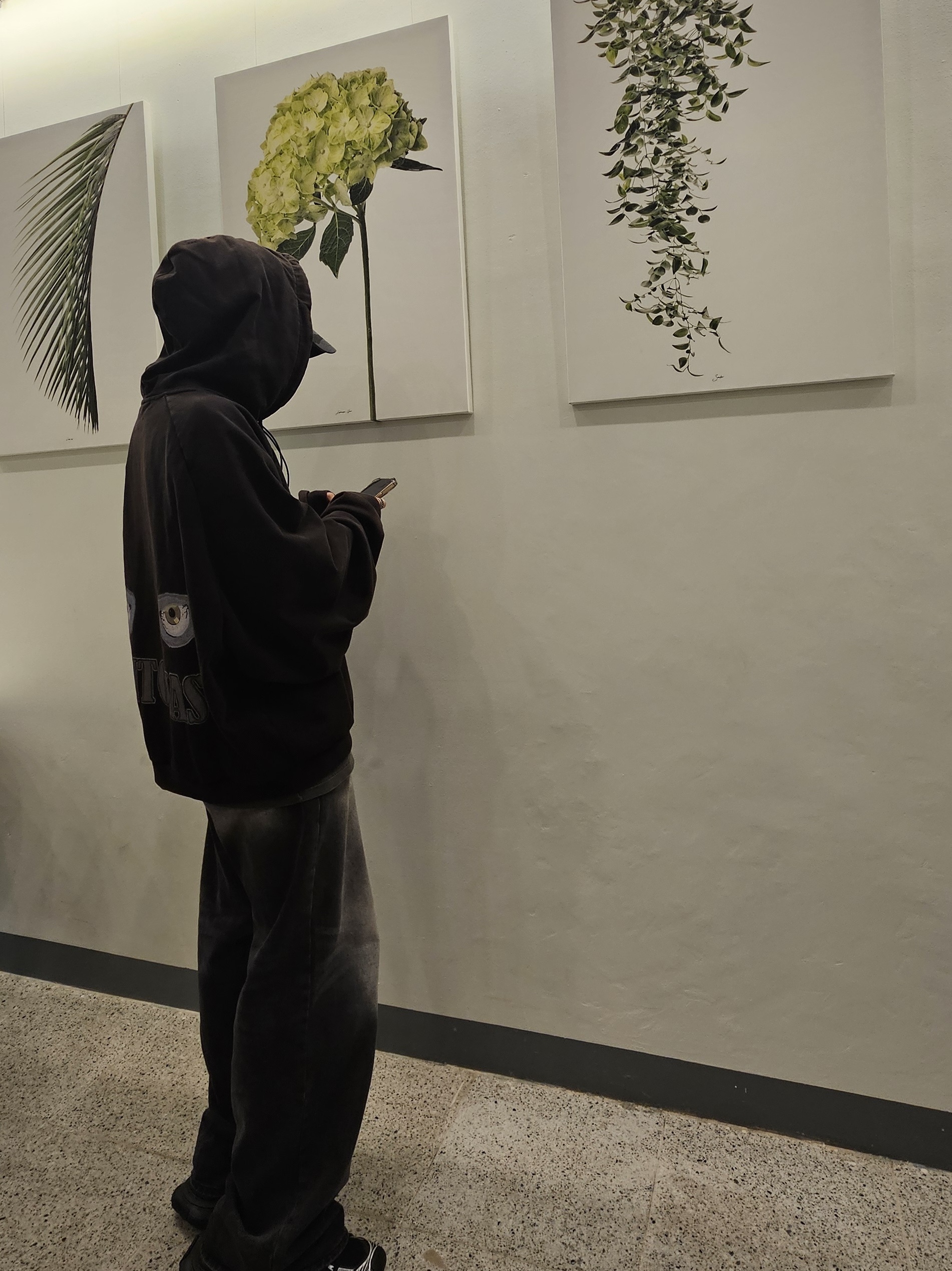 Project G/R Mind Slaughter Vintage Washeed Hoodie Black 착용 스타일 - 1