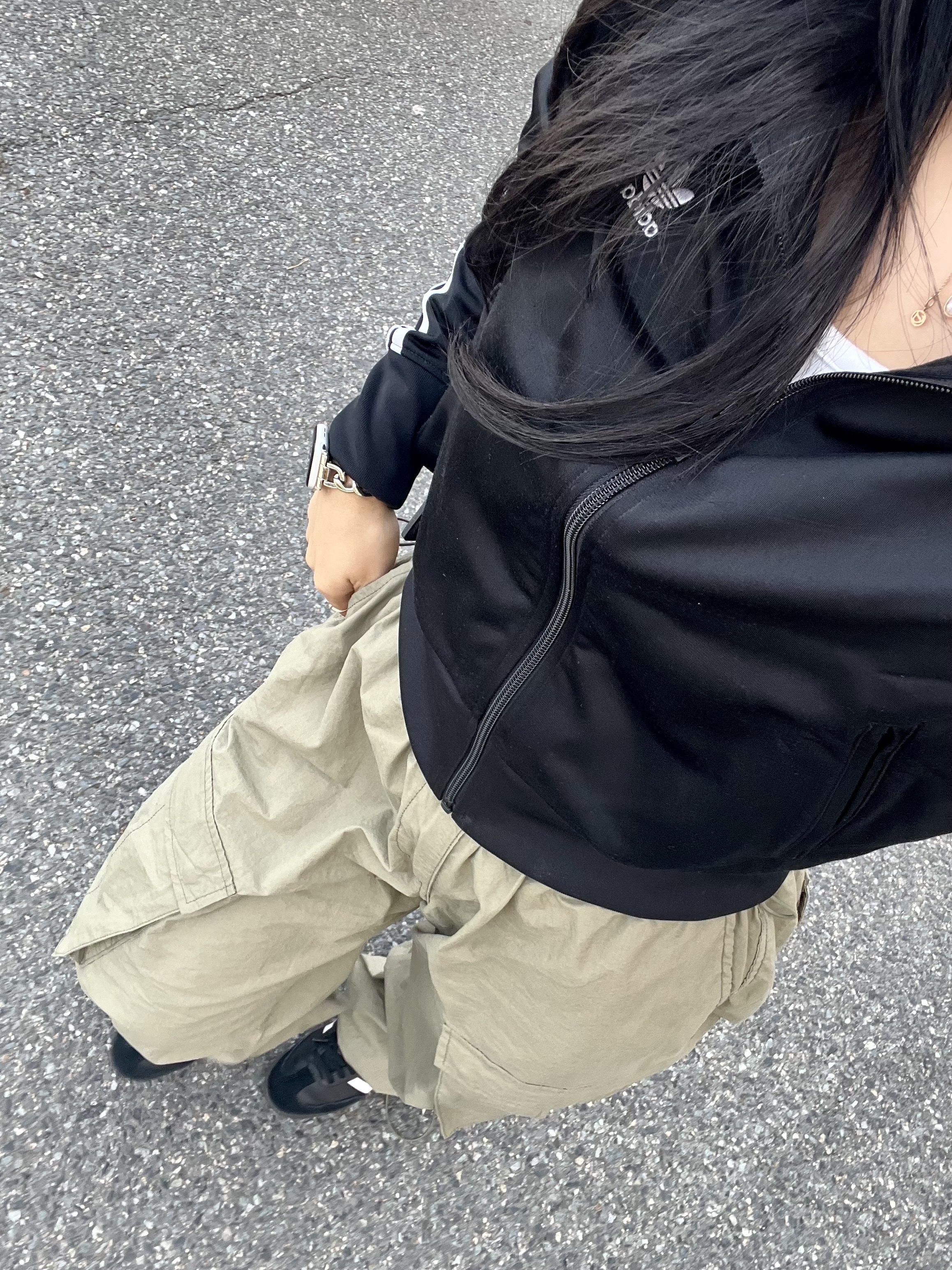 Adidas Samba OG Black White Gum, (W) Adidas Adicolor Classic Firebird Track Top Black - KR Sizing 착용 스타일
