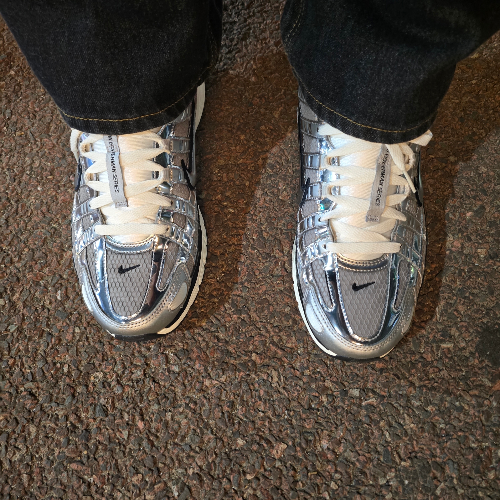 Nike P-6000 Metallic Silver 착용 스타일 - 2