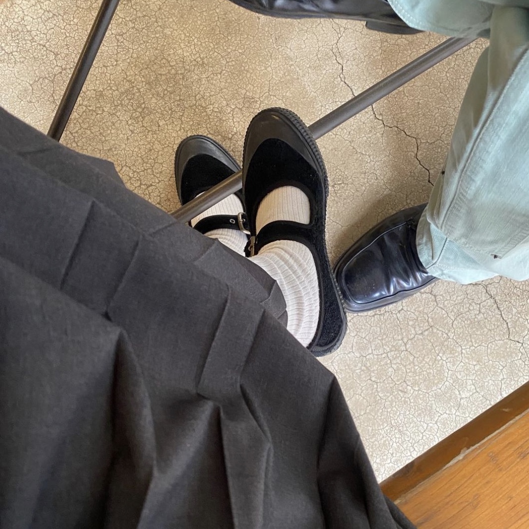 Vans Mary Jane Black LX Creep Black 착용 스타일