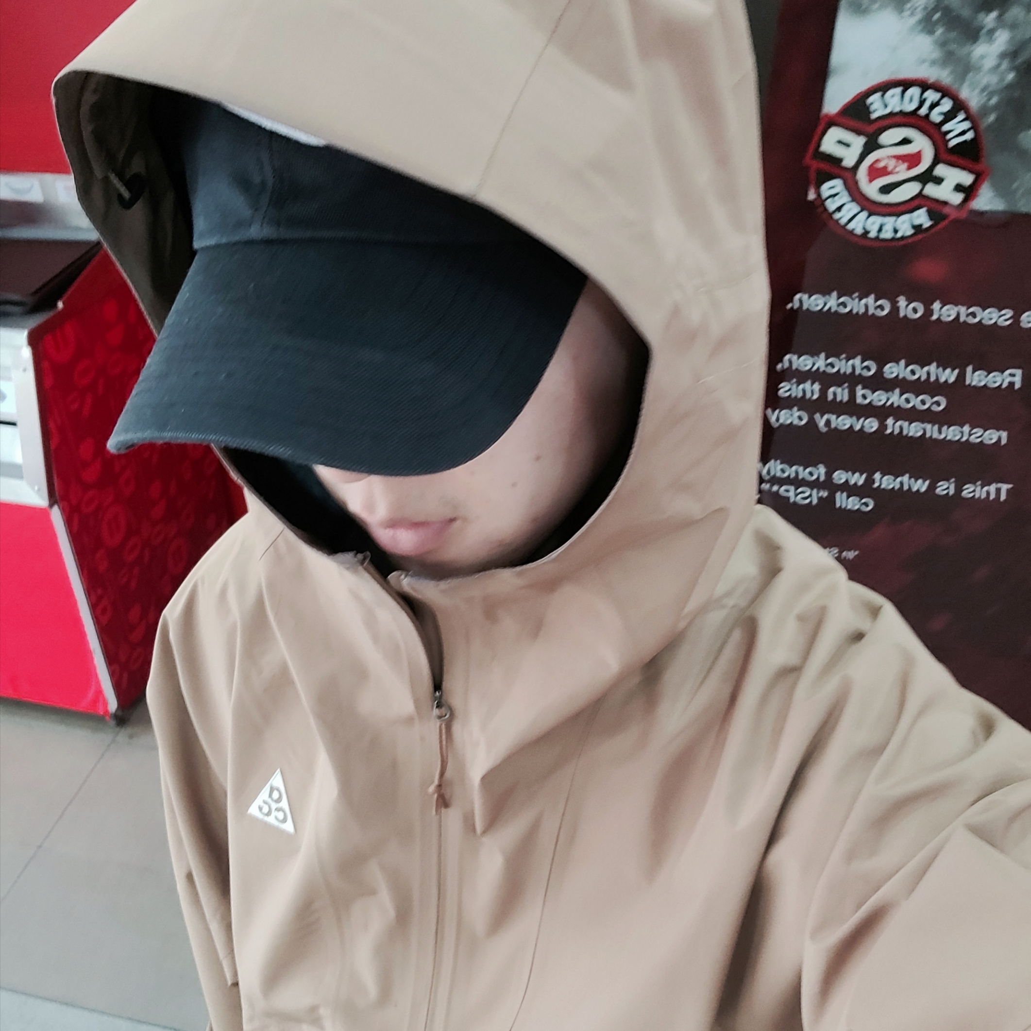 Nike ACG Storm-Fit ADV Cascade Rain Jacket Dark Driftwood- Asia, Nike Heritage 86 Futura Washed Cap Black White 착용 스타일