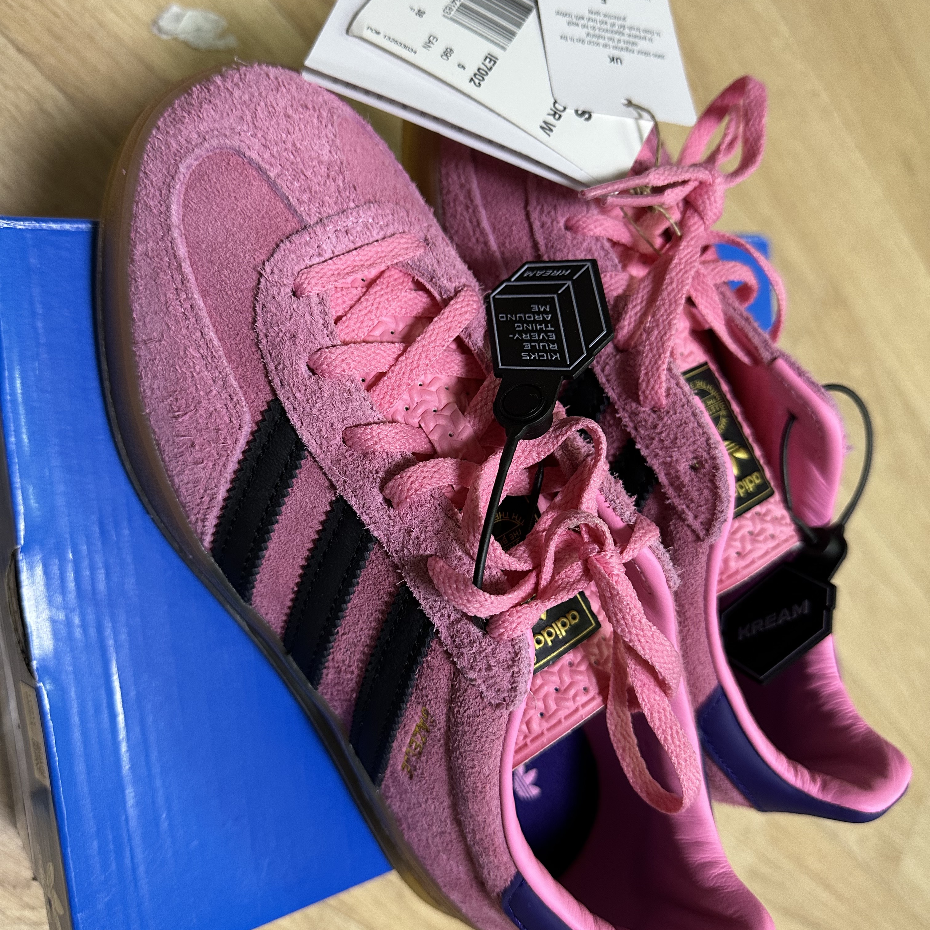 (W) Adidas Gazelle Indoor Bliss Pink 착용 스타일 - 2