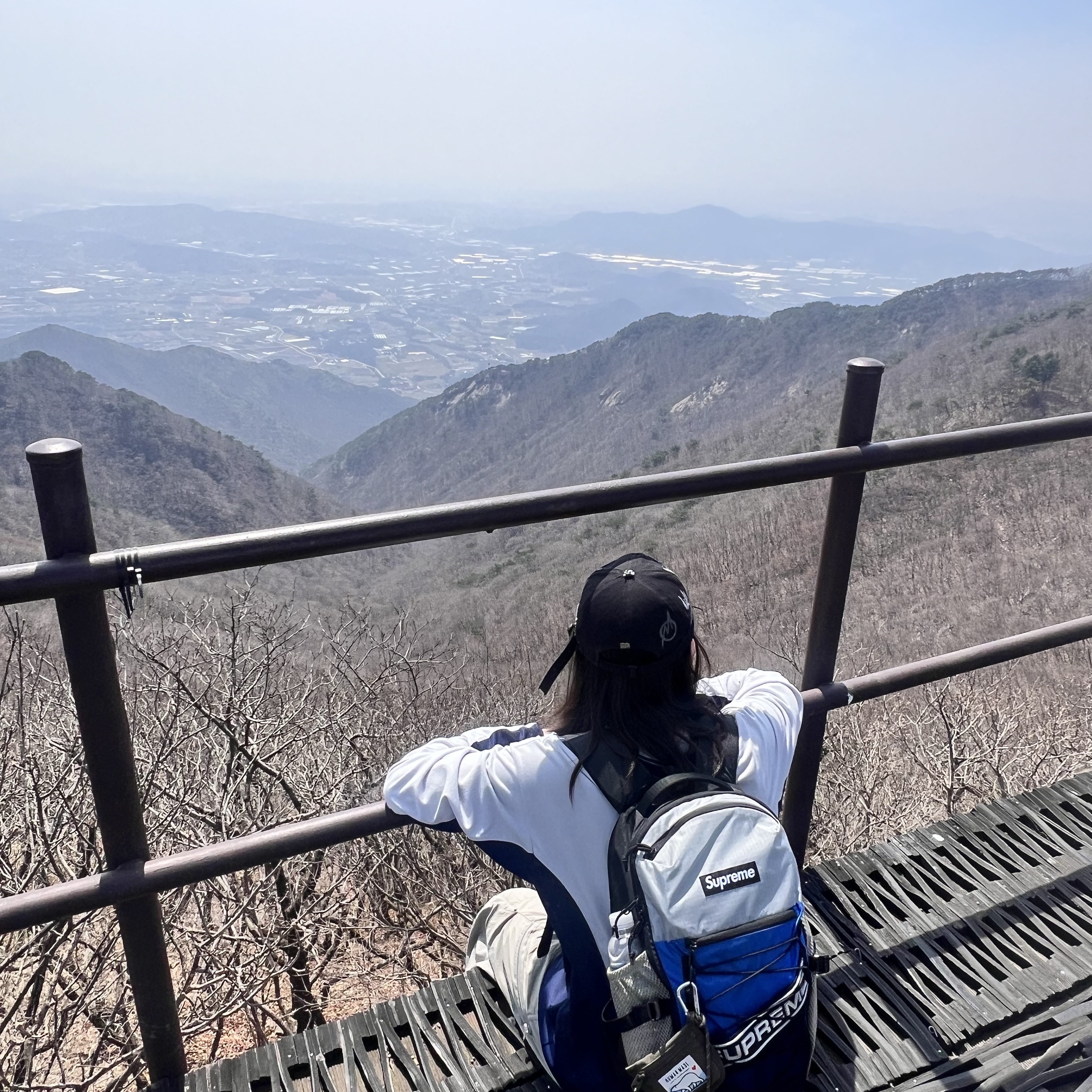 Supreme Backpack Blue - 23FW 착용 스타일