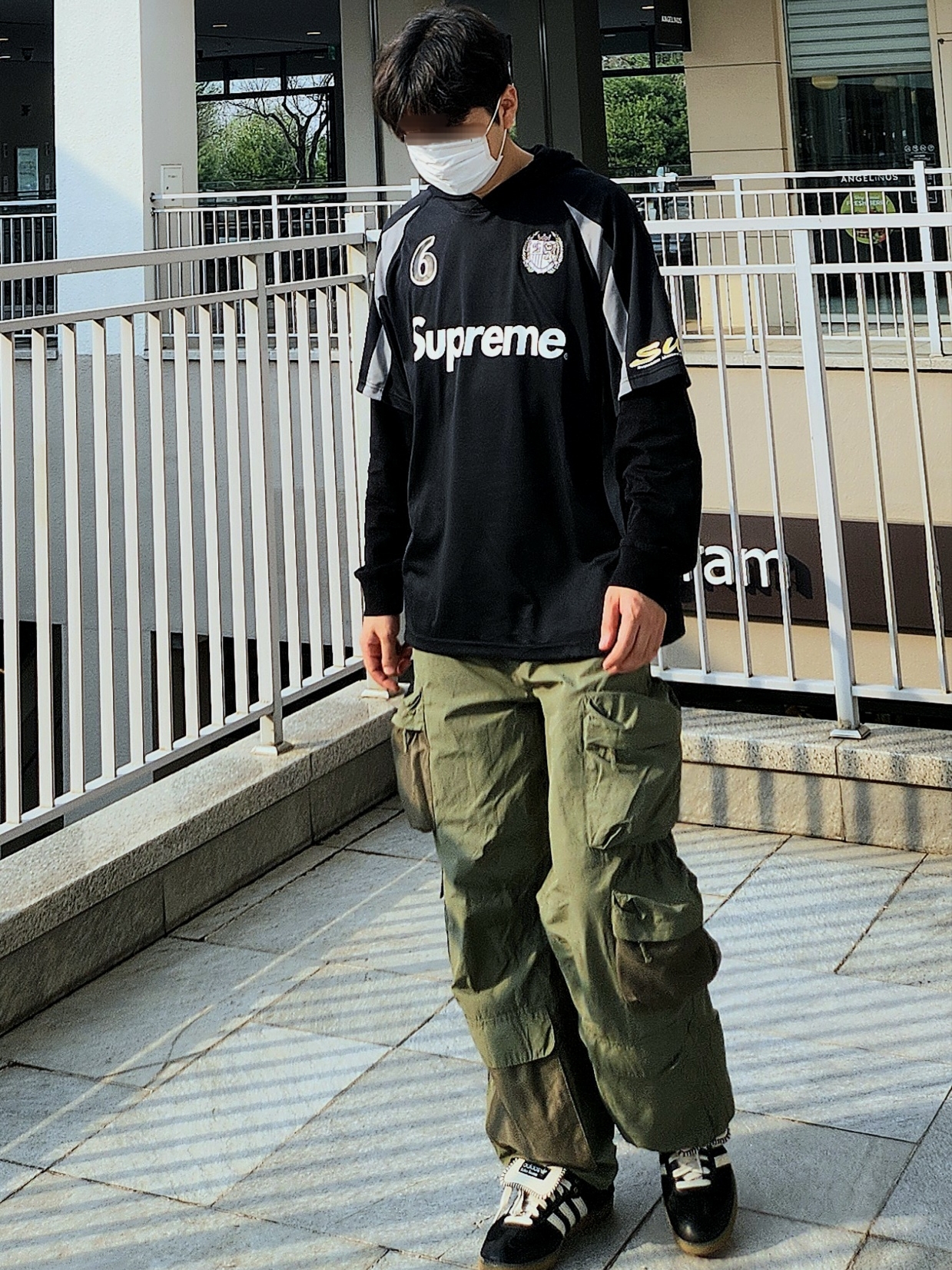 Adidas x Wales Bonner Pony Tonal Samba Core Black Cream White, Supreme Hooded Soccer Jersey Black - 23FW 착용 스타일 - 1