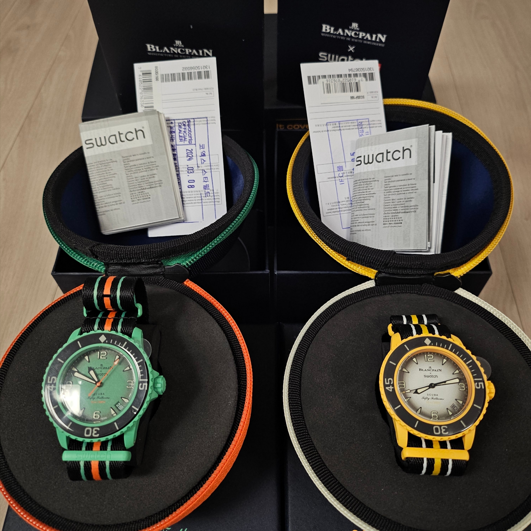Swatch x Blancpain Bioceramic Indian Ocean 착용 스타일 - 2