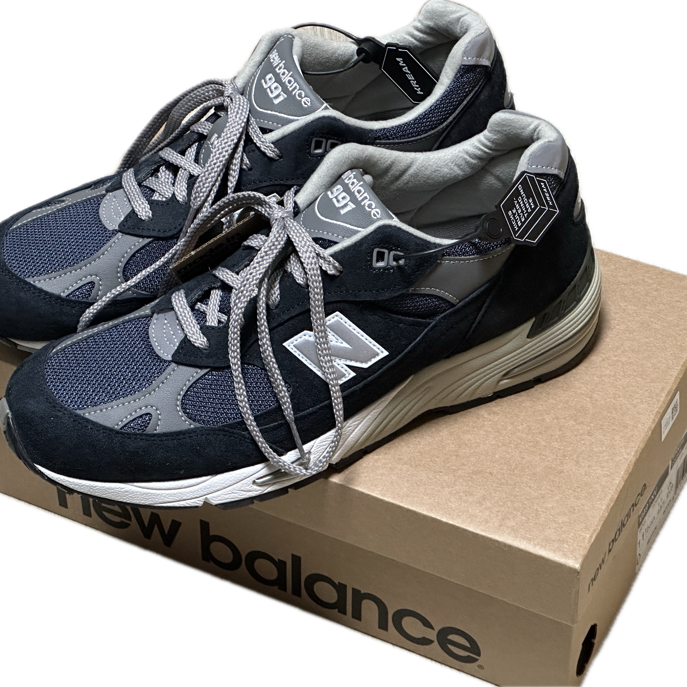 New Balance 991 Made in UK Navy 착용 스타일 - 2