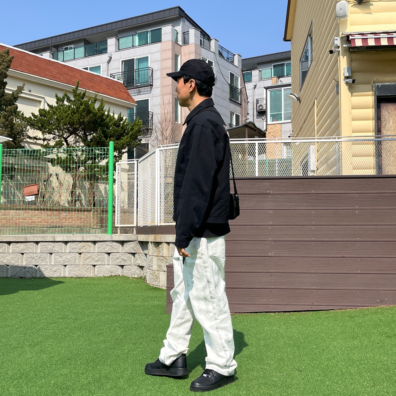Nike x Supreme Air Force 1 Low Black 착용 스타일