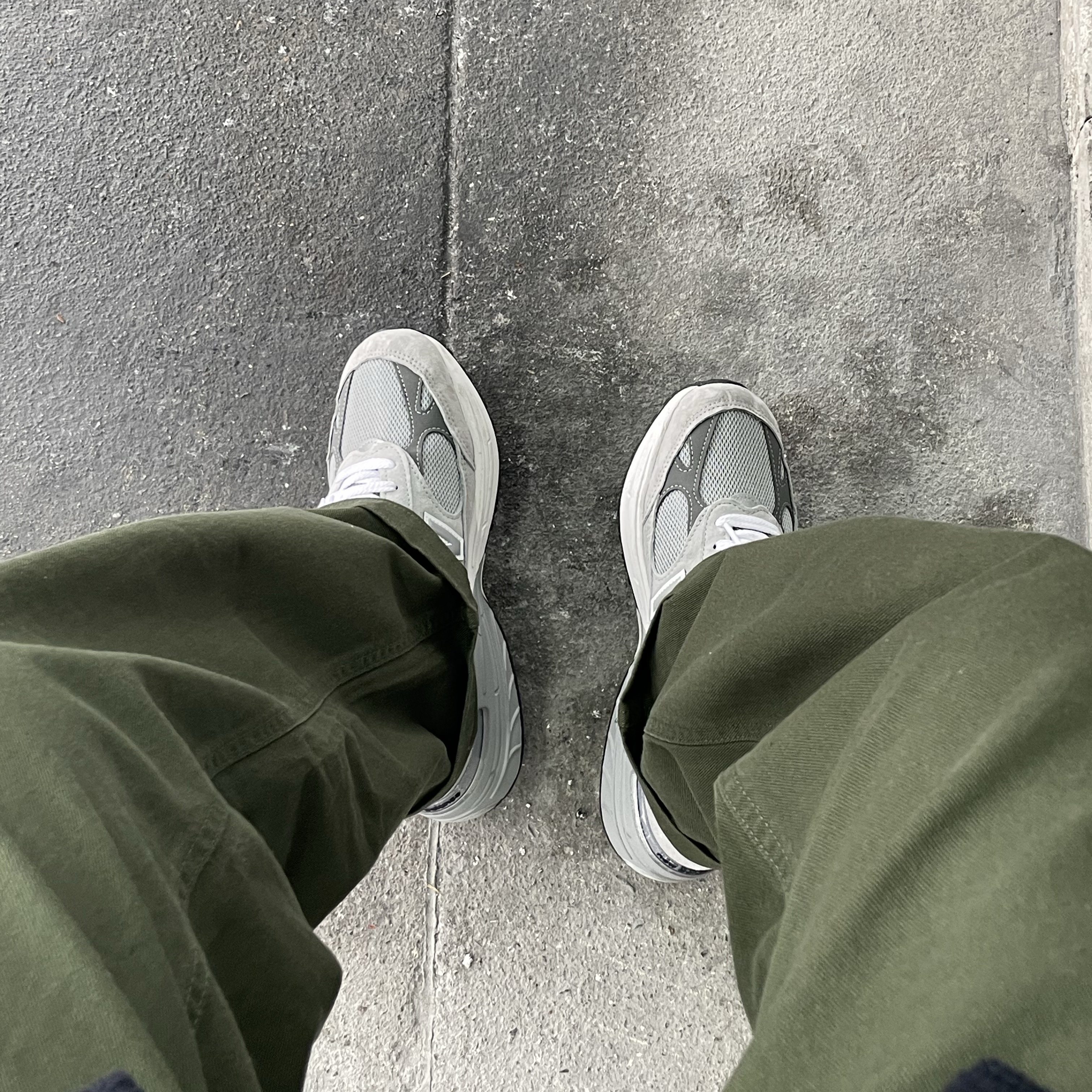 New Balance 993 Made in USA Grey - D Standard 착용 스타일 - 2