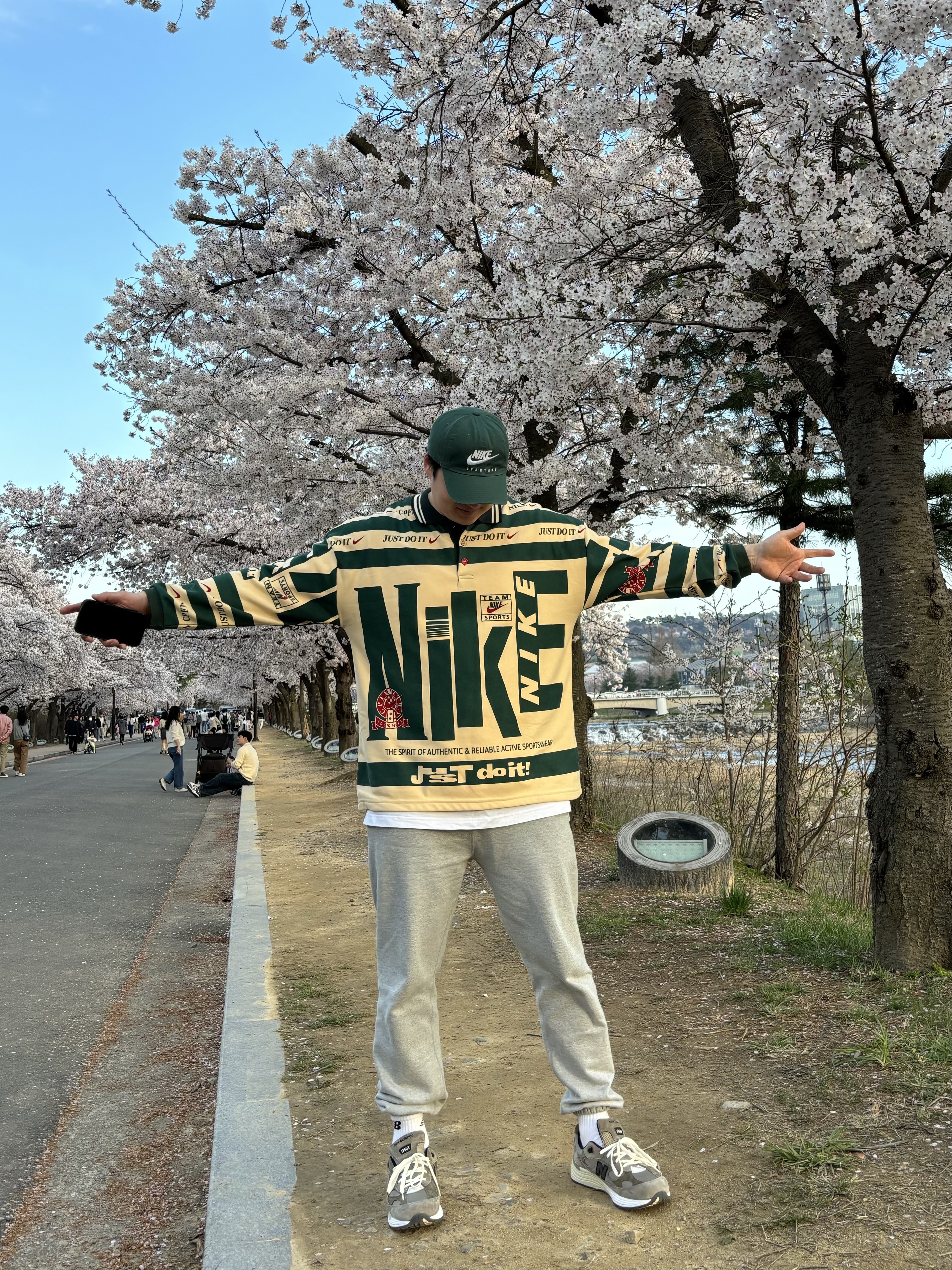 Nike x Cactus Plant Flea Market Long Sleeve Polo Natural - US/EU 착용 스타일