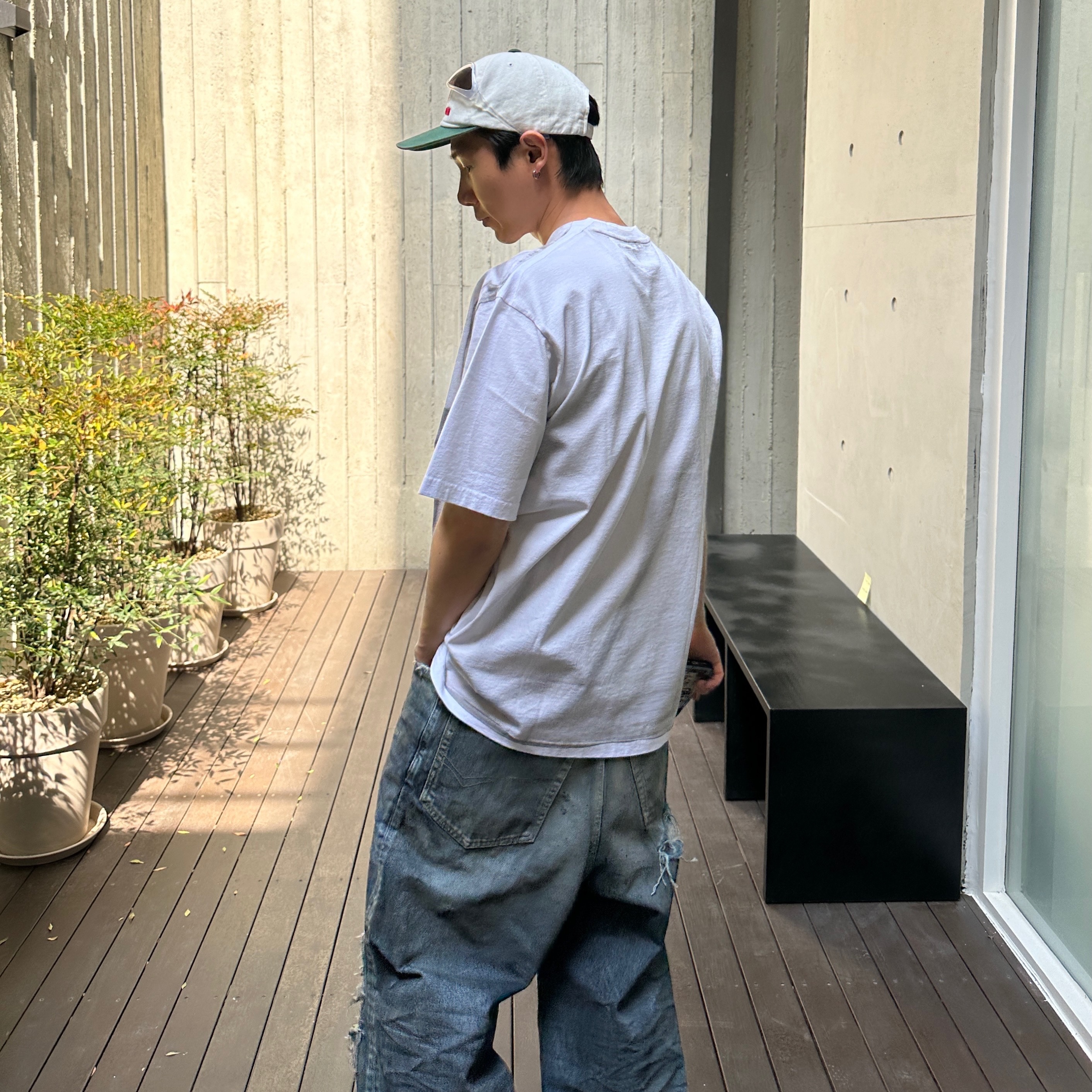 Supreme x MM6 Maison Margiela Box Logo T-Shirt White - 24SS 착용 스타일 - 2