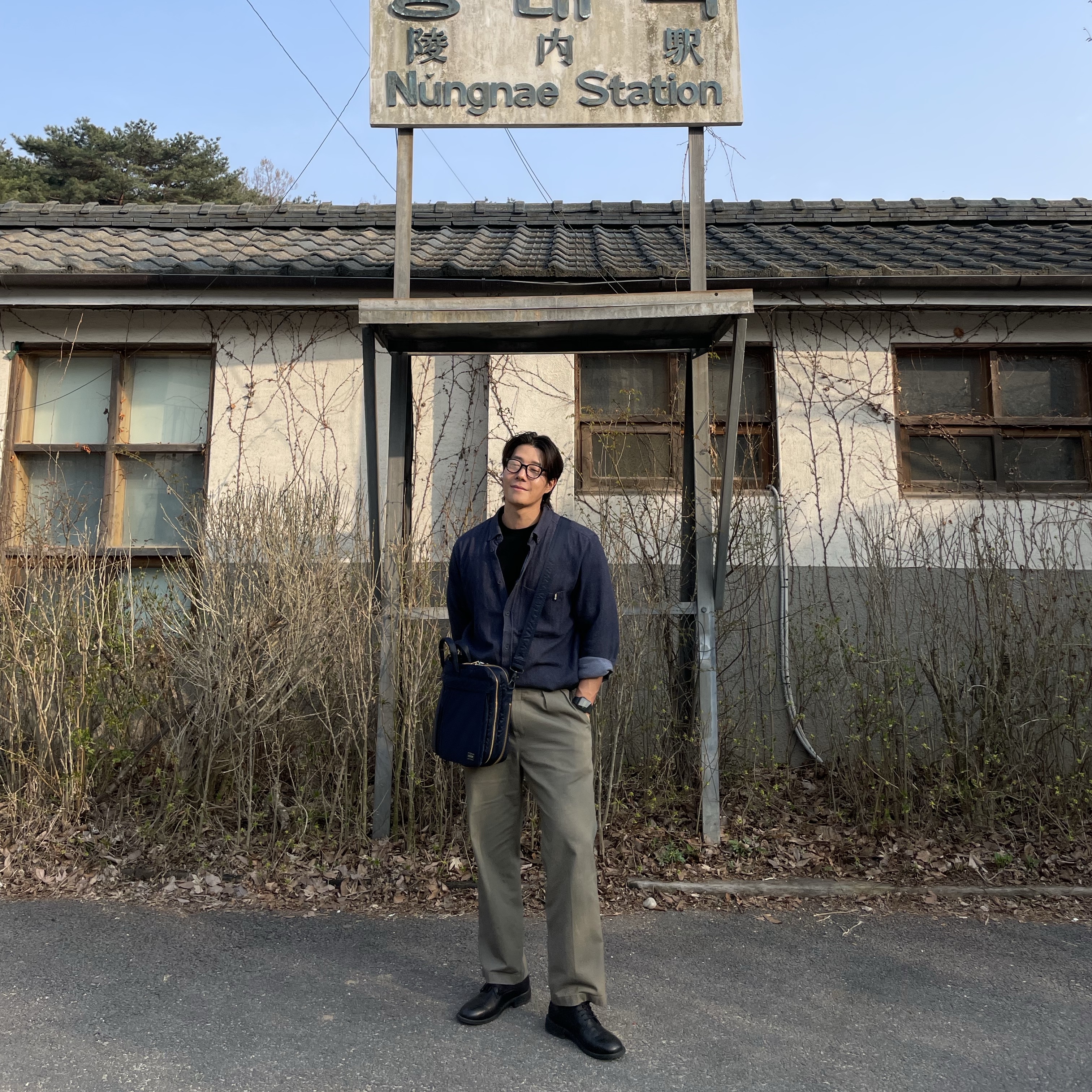 Porter Tanker 2Way Briefcase Iron Blue 착용 스타일 - 2