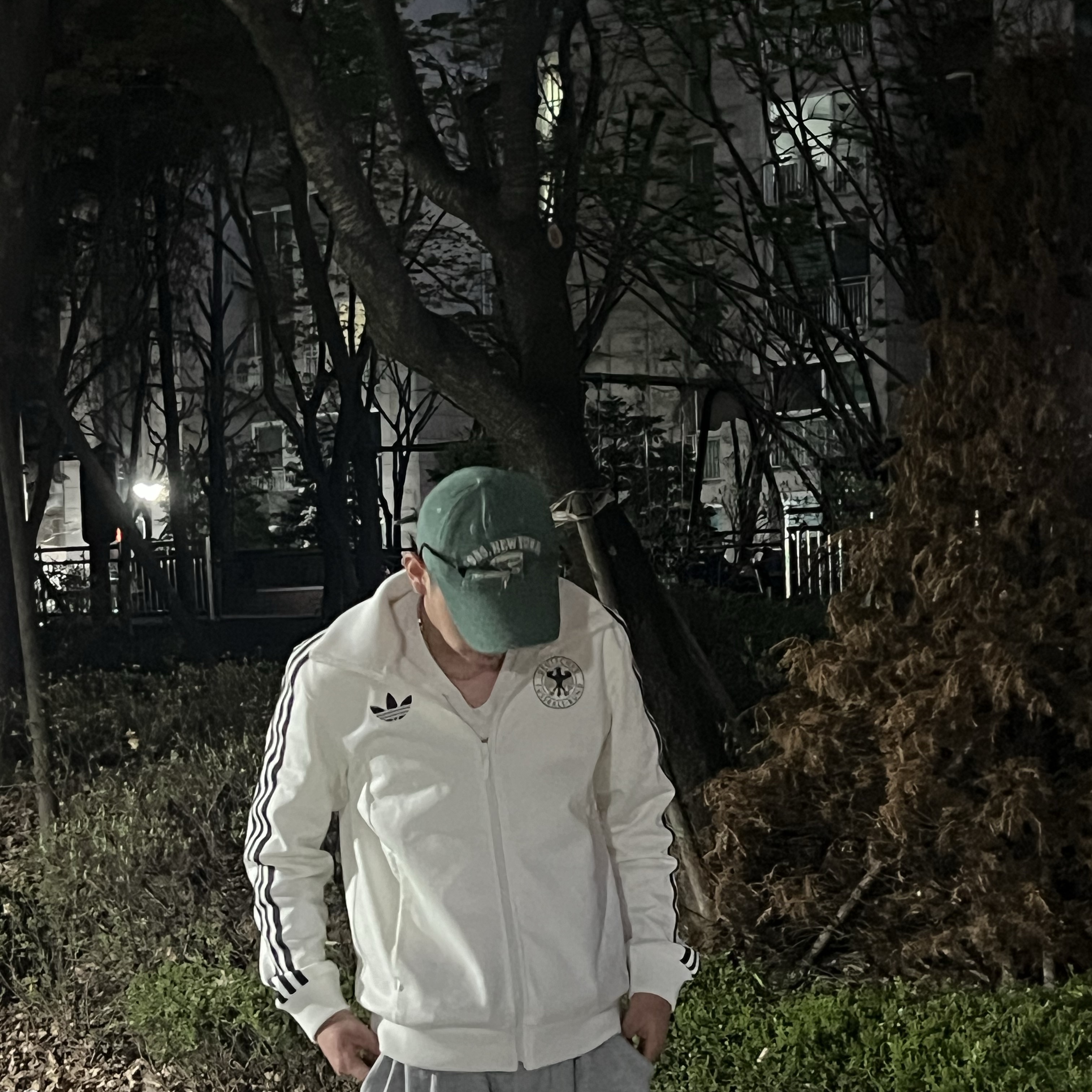 Adidas German Beckenbauer Track Top Off White - KR Sizing 착용 스타일 - 2