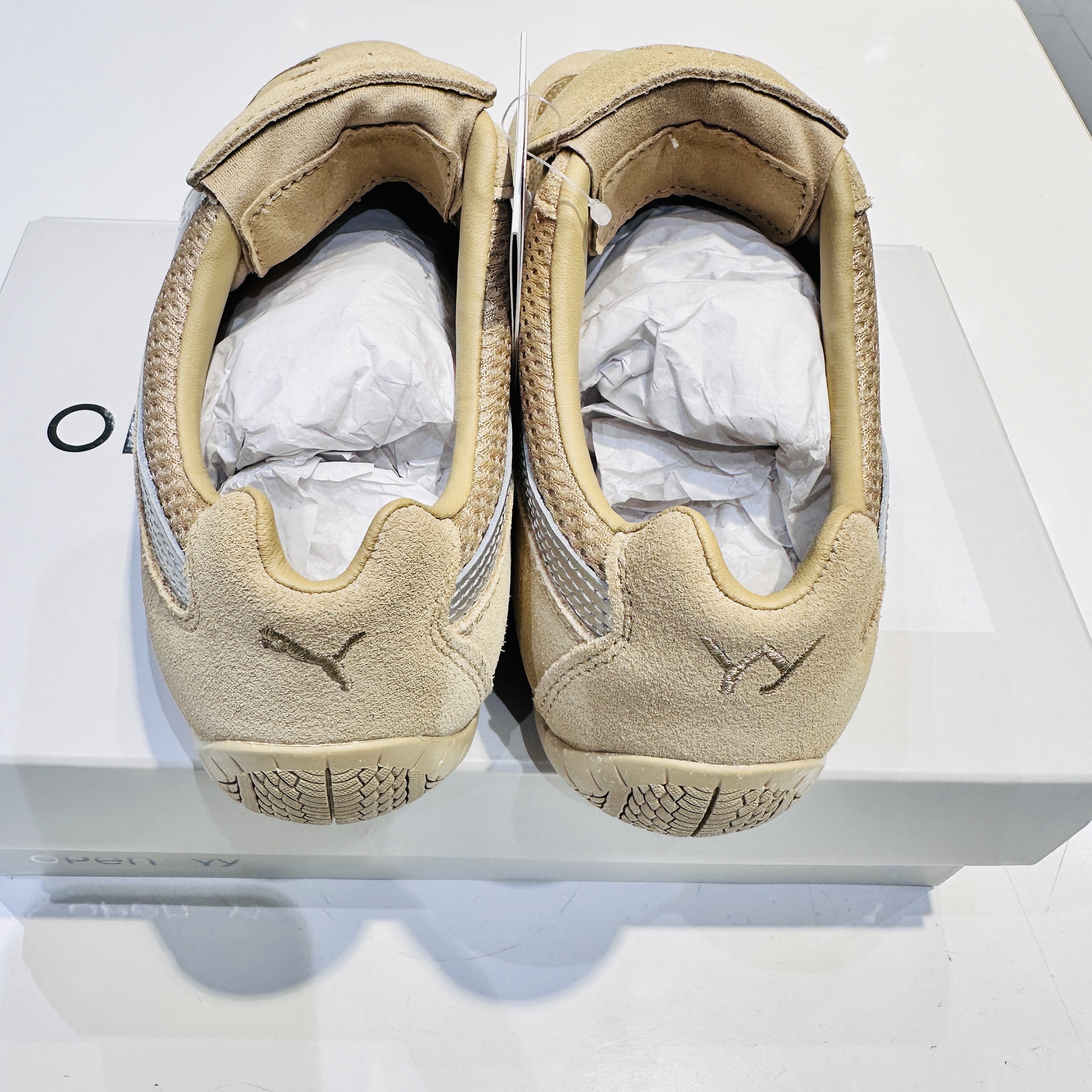 Puma x Open Yy Speedcat Prairie Tan Matte Silver 착용 스타일 - 3