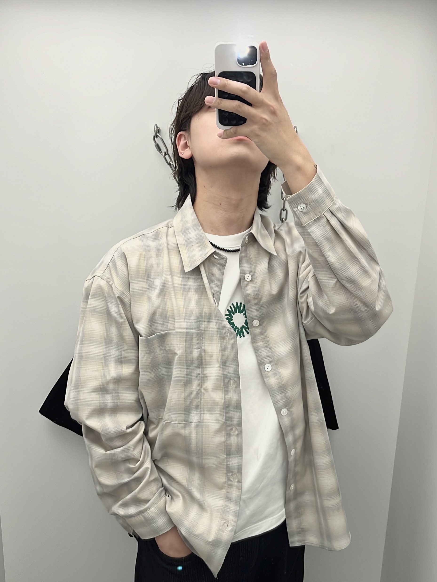 Carhartt WIP Wide Panel Double Front Pants Black 착용 스타일 - 2