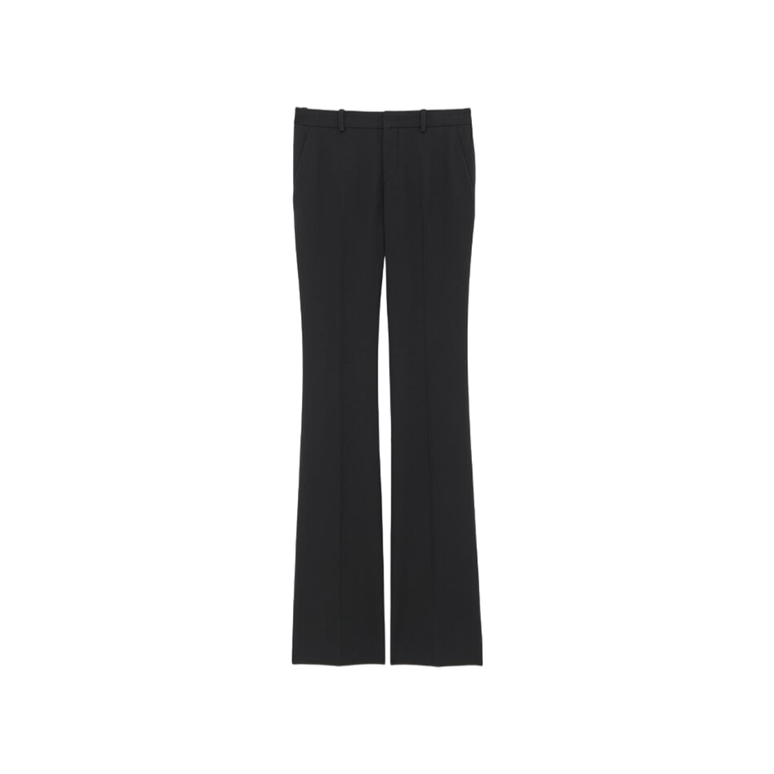 (W) Saint Laurent Flared Pants In Wool Gabardine Black 상세 이미지 1