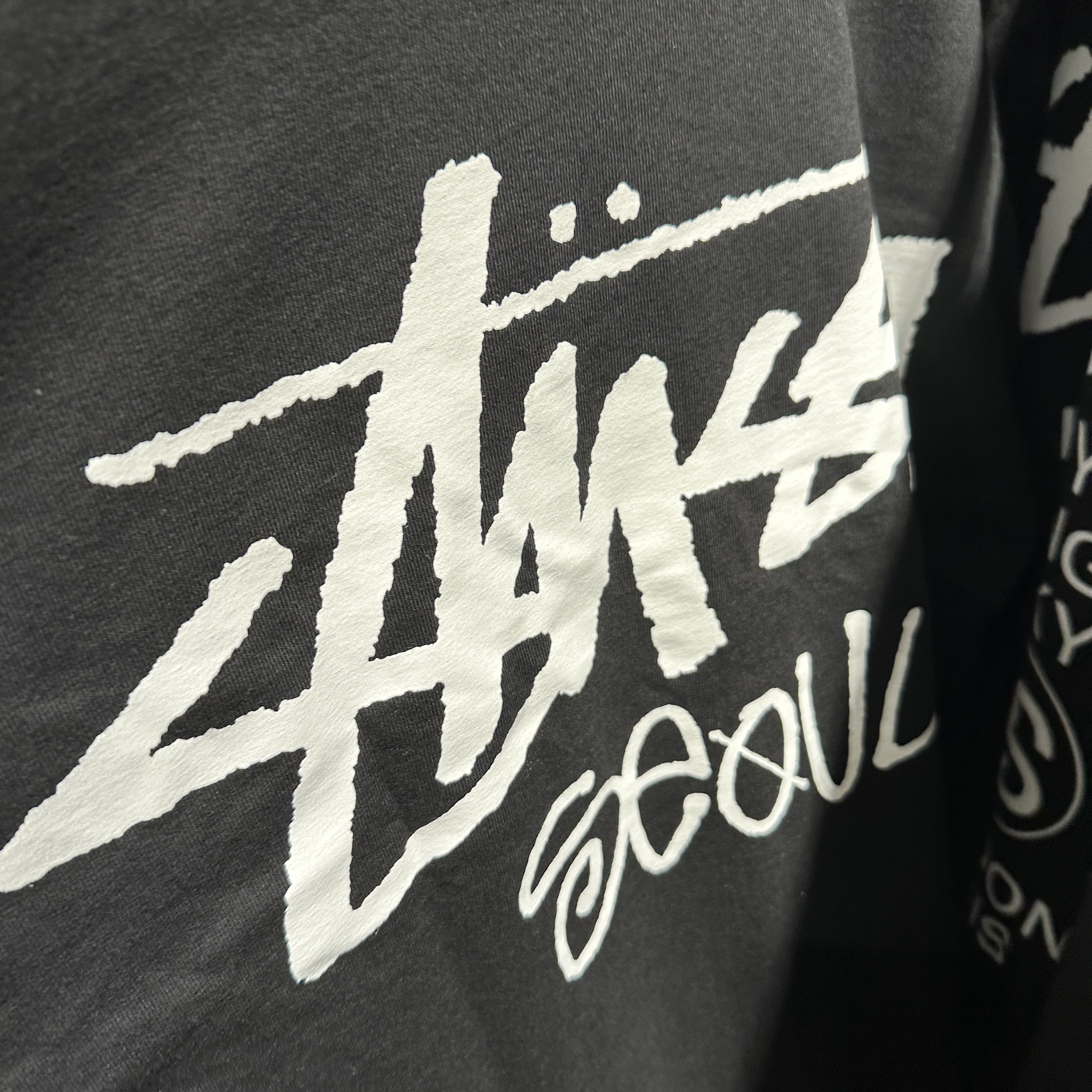 Stussy Stock Seoul T-Shirt Black 착용 스타일