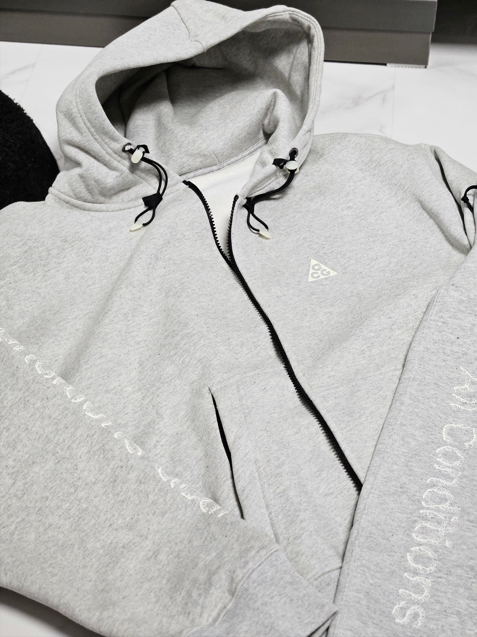 Nike ACG Therma-Fit Fleece Full Zip Hoodie Airora Grey Heather - Asia 착용 스타일 - 7