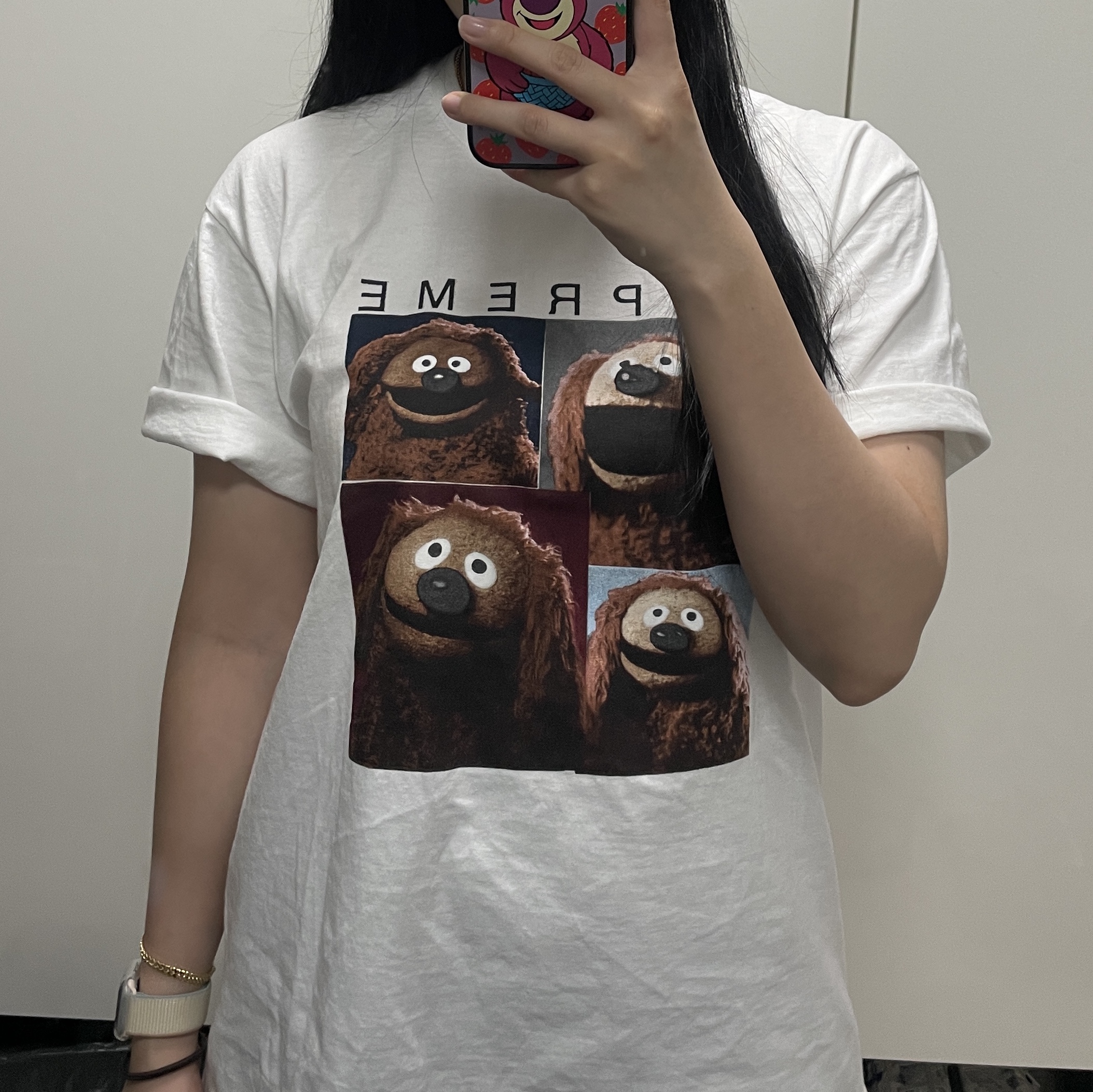 Supreme Rowlf T-Shirt White - 24SS 착용 스타일