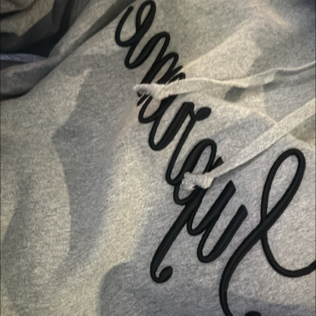 Supreme Raised Script Hooded Sweatshirt Heather Grey - 23FW 착용 스타일
