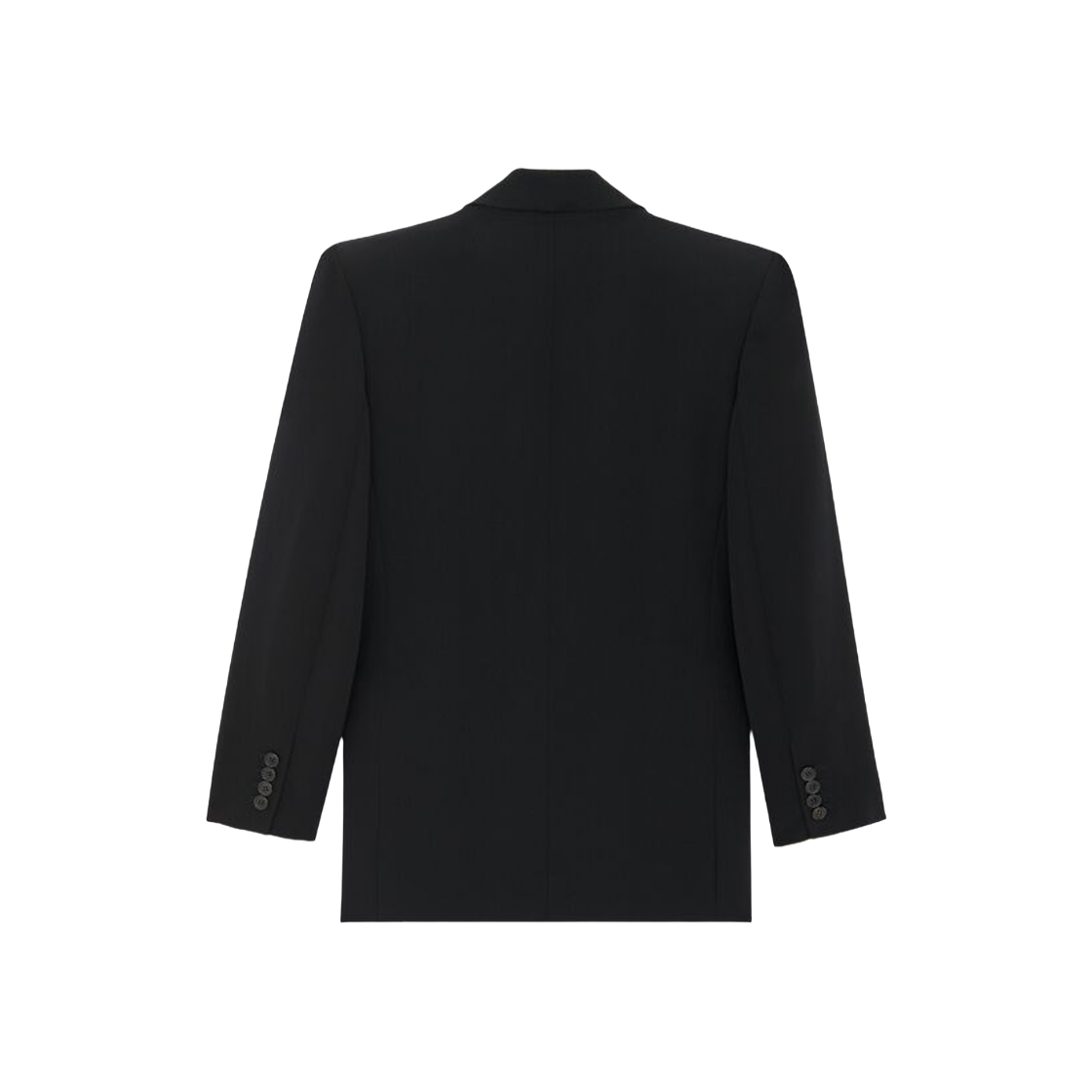 (W) Saint Laurent Jacket In Grain De Poudre Black 상세 이미지 2