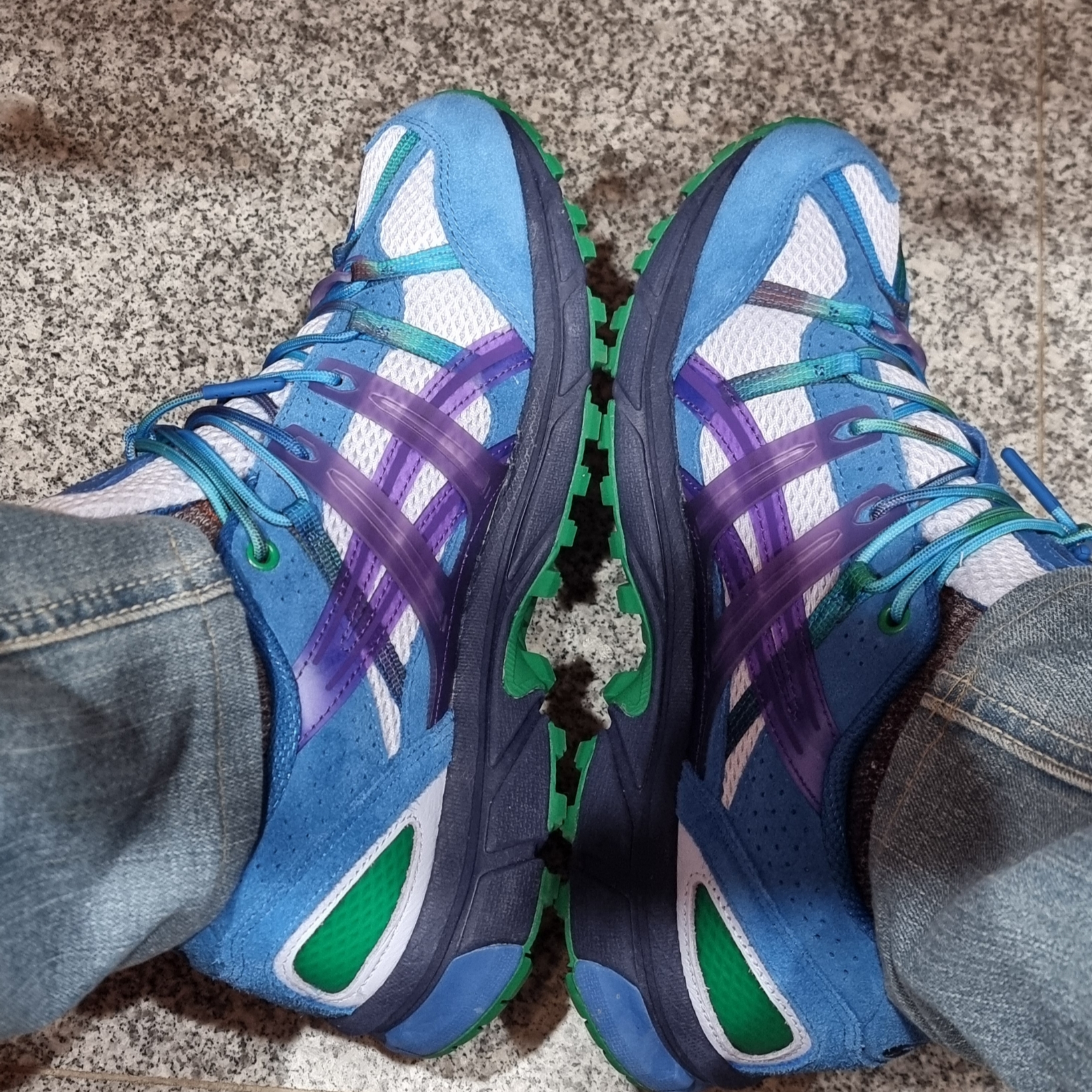 Asics x A.P.C. Gel-Sonoma 15-50 Blue 착용 스타일