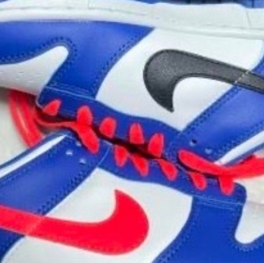 (GS) Nike Dunk Low Bright Crimson Game Royal 착용 스타일