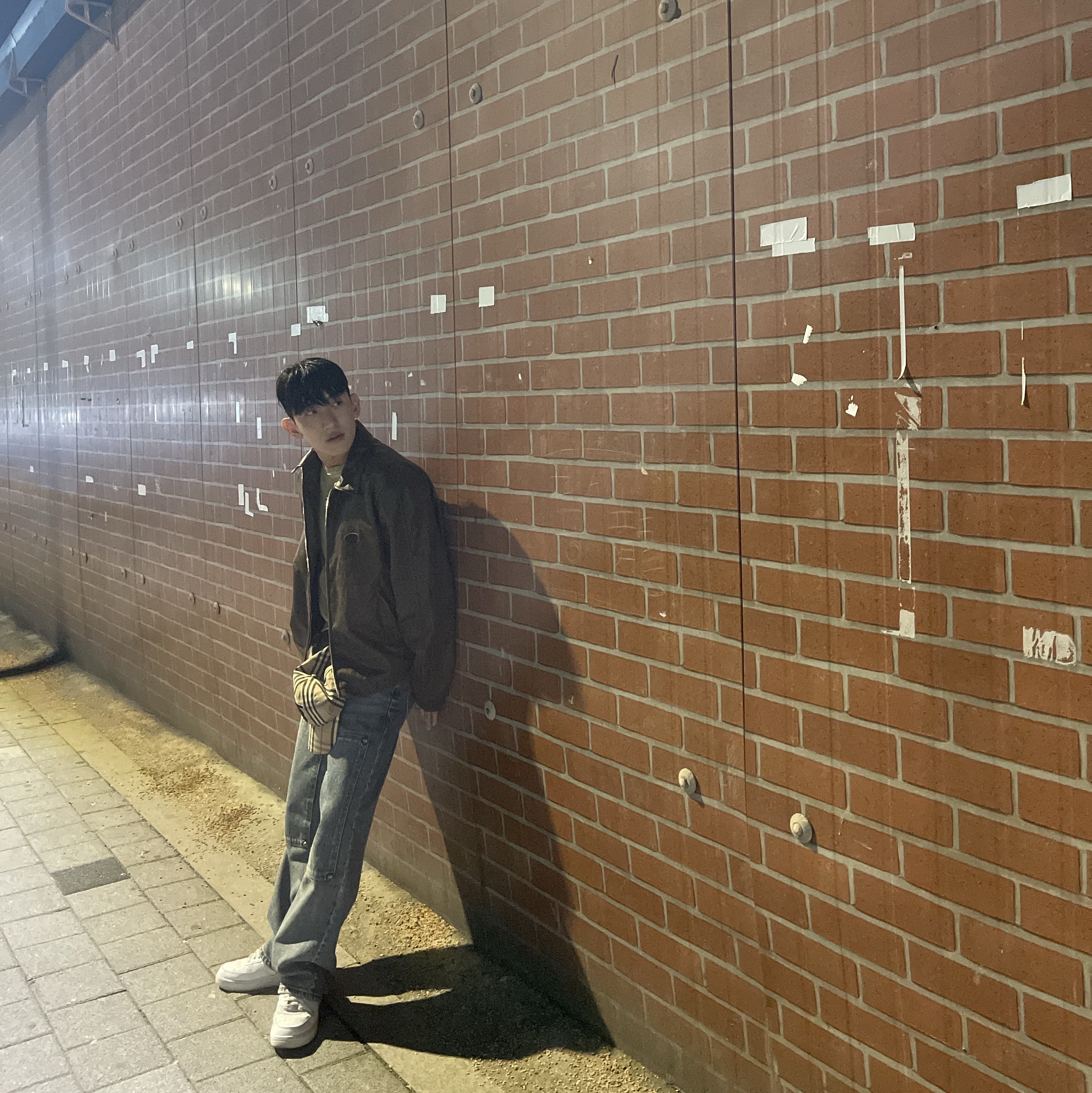 Stussy Coated Cotton Club Jacket Dark Brown, Thug Club Double Knee Laser Denim Pants Denim 착용 스타일 - 3