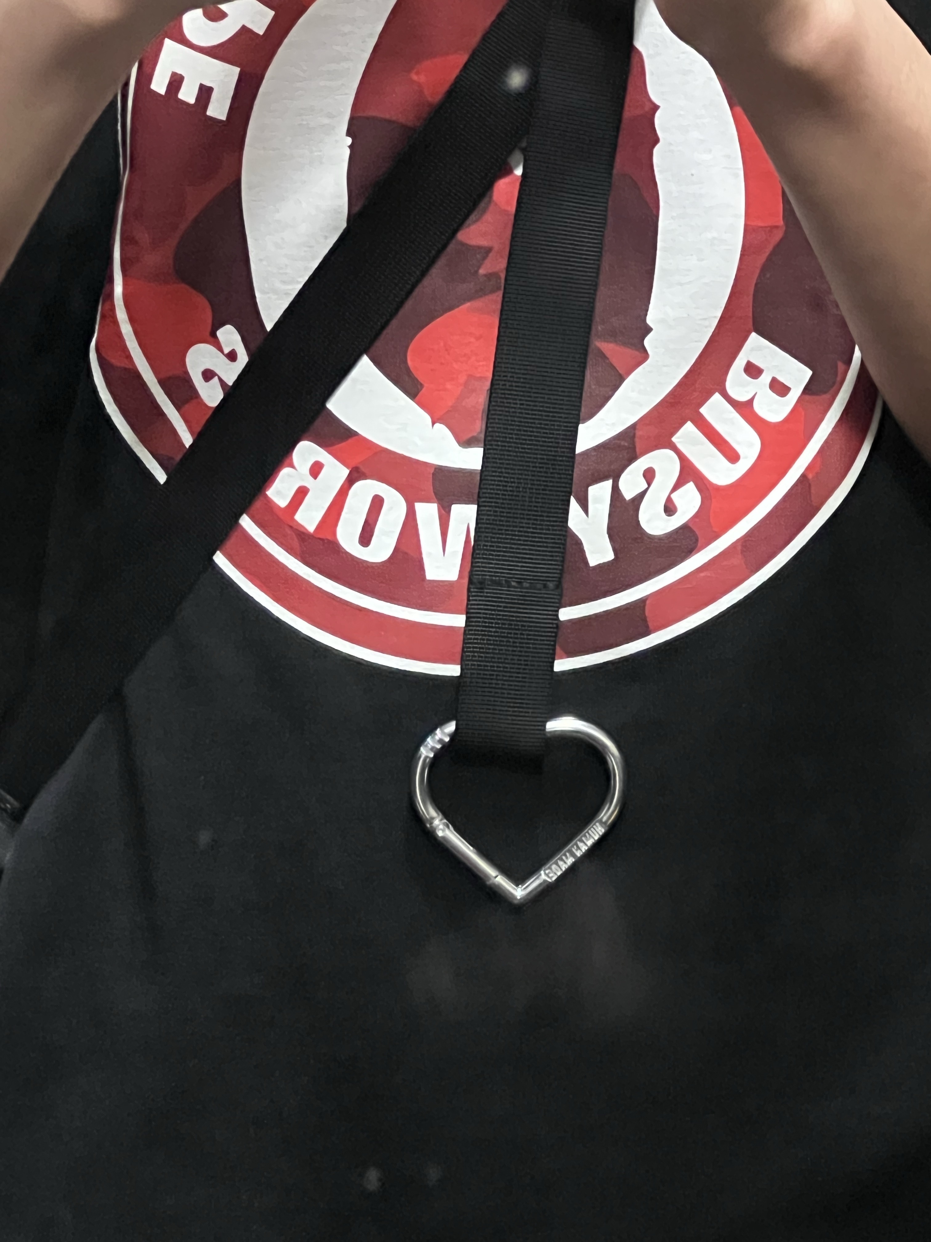 Human Made Heart Carabiner Silver 착용 스타일