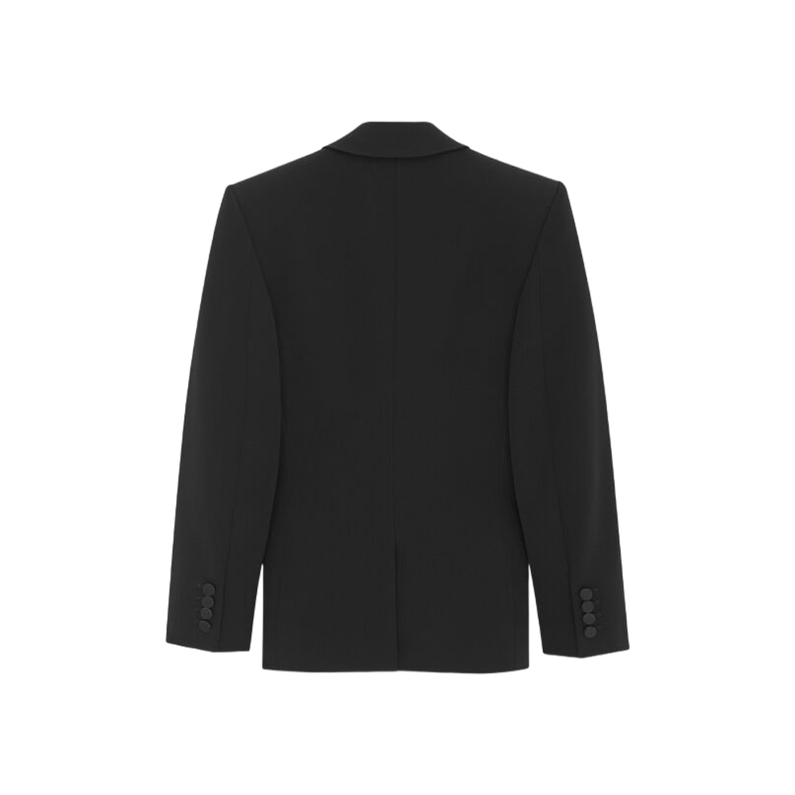 (W) Saint Laurent Tuxedo Jacket In Grain De Poudre Black 상세 이미지 2