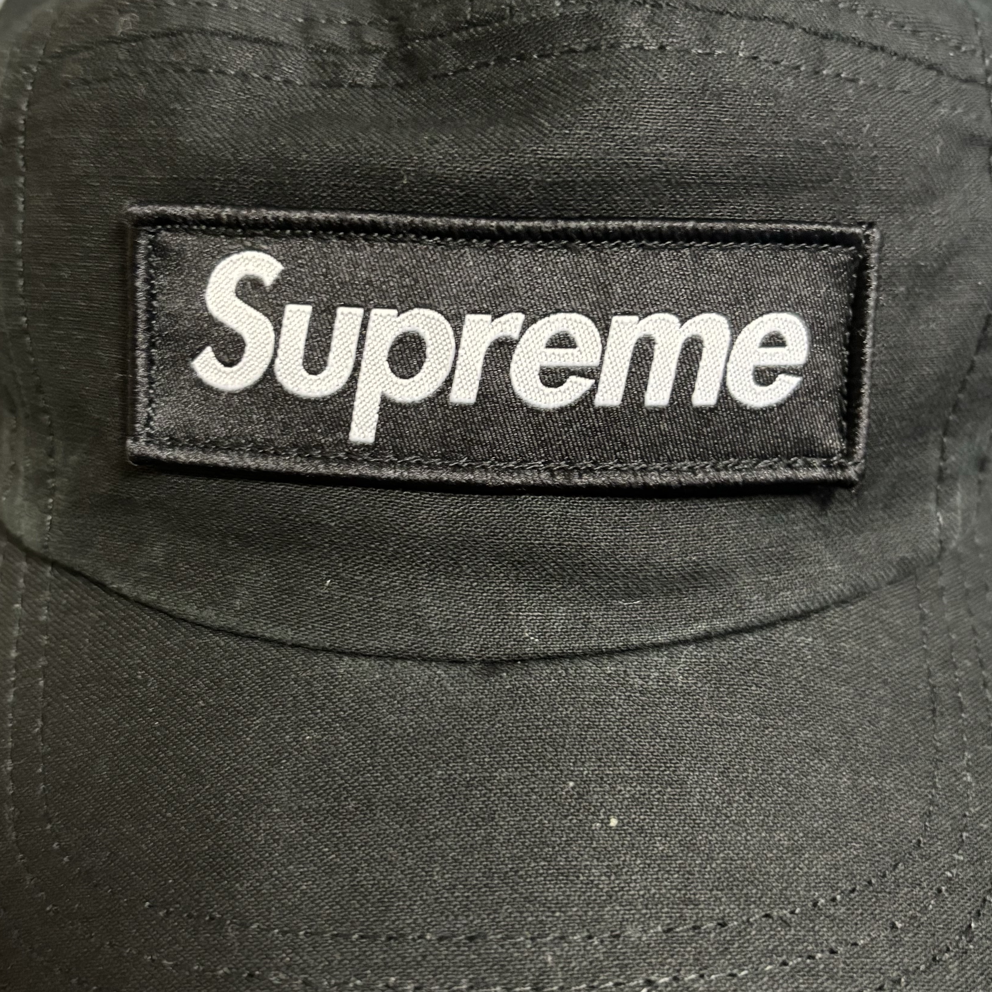 Supreme Military Camp Cap Black - 24SS 착용 스타일