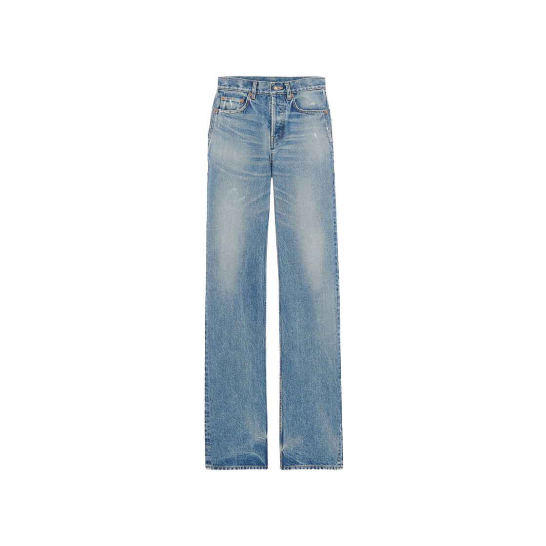 (W) Saint Laurent Long Straight Jeans In Charlotte Blue Denim Charlotte Blue 상세 이미지 1