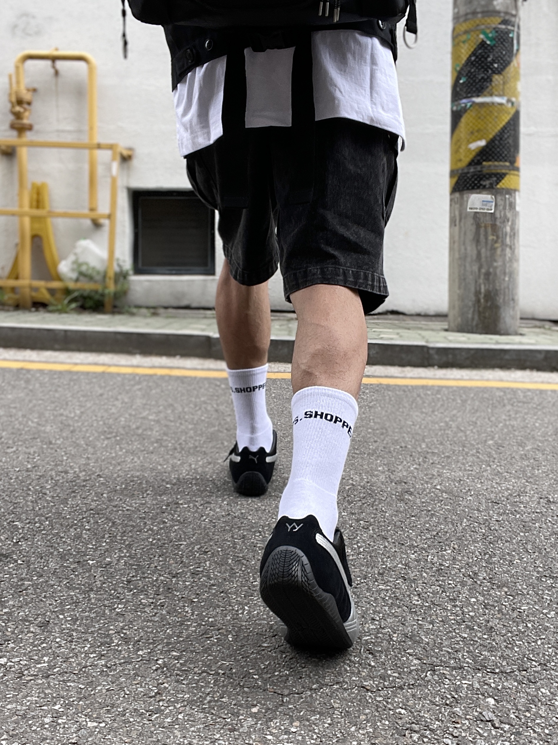 Puma x Open Yy Speedcat Black Shadow Gray, Dickies Unlined Eisenhower Jacket Regular Black 착용 스타일 - 5