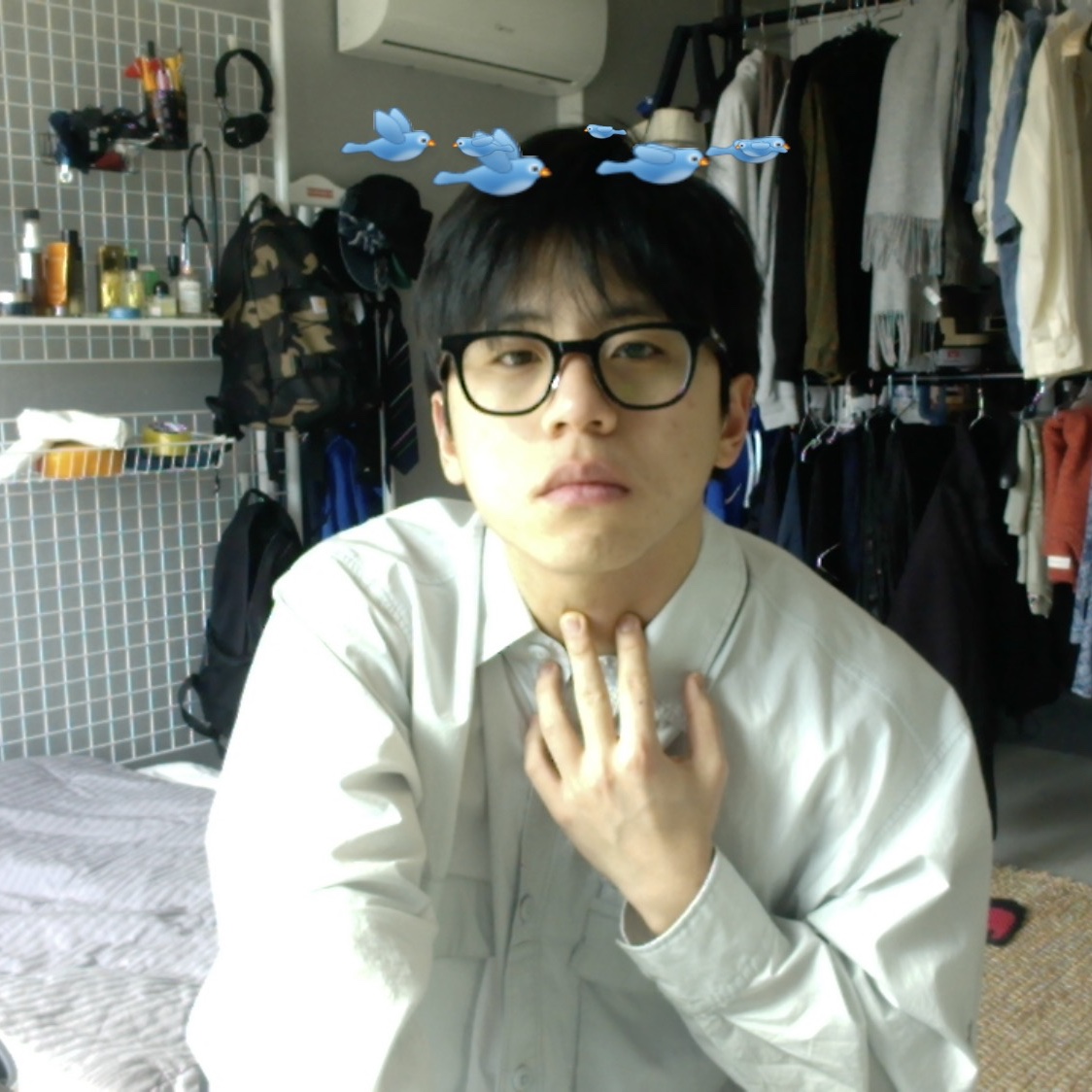 Gentle Monster x Maison Margiela MM010 Clear Black, Marshall Major IV Black (Korean Ver.) 착용 스타일 - 1