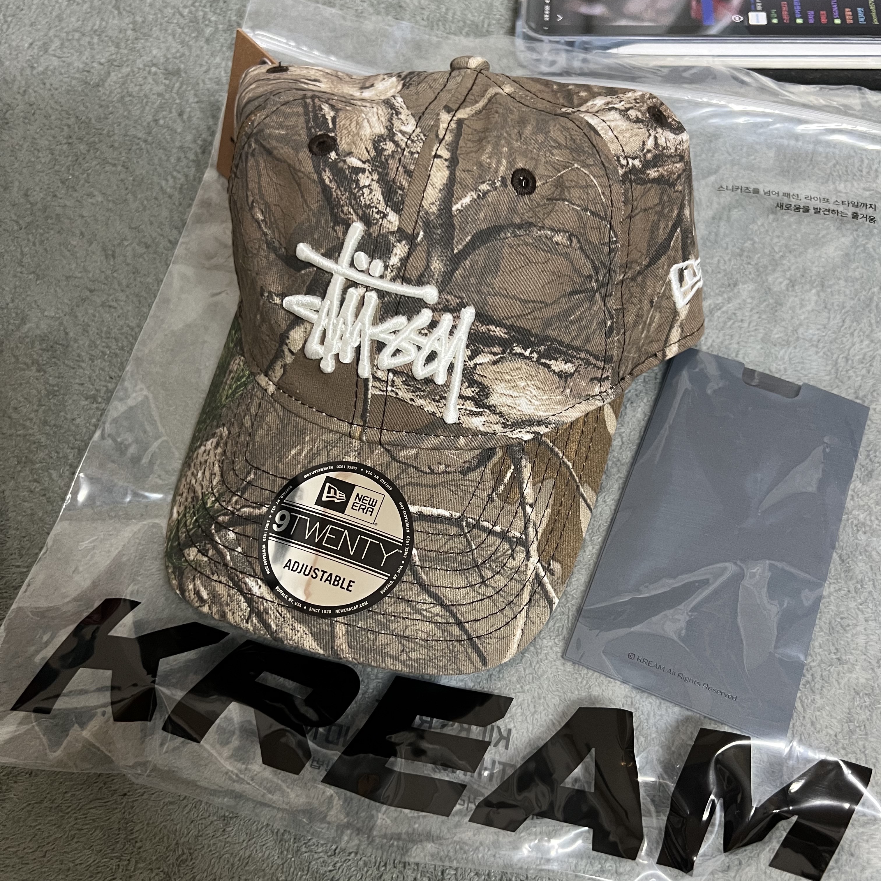 Stussy Basic New Era 9Twenty Basic Strapback Real Tree Edge 착용 스타일