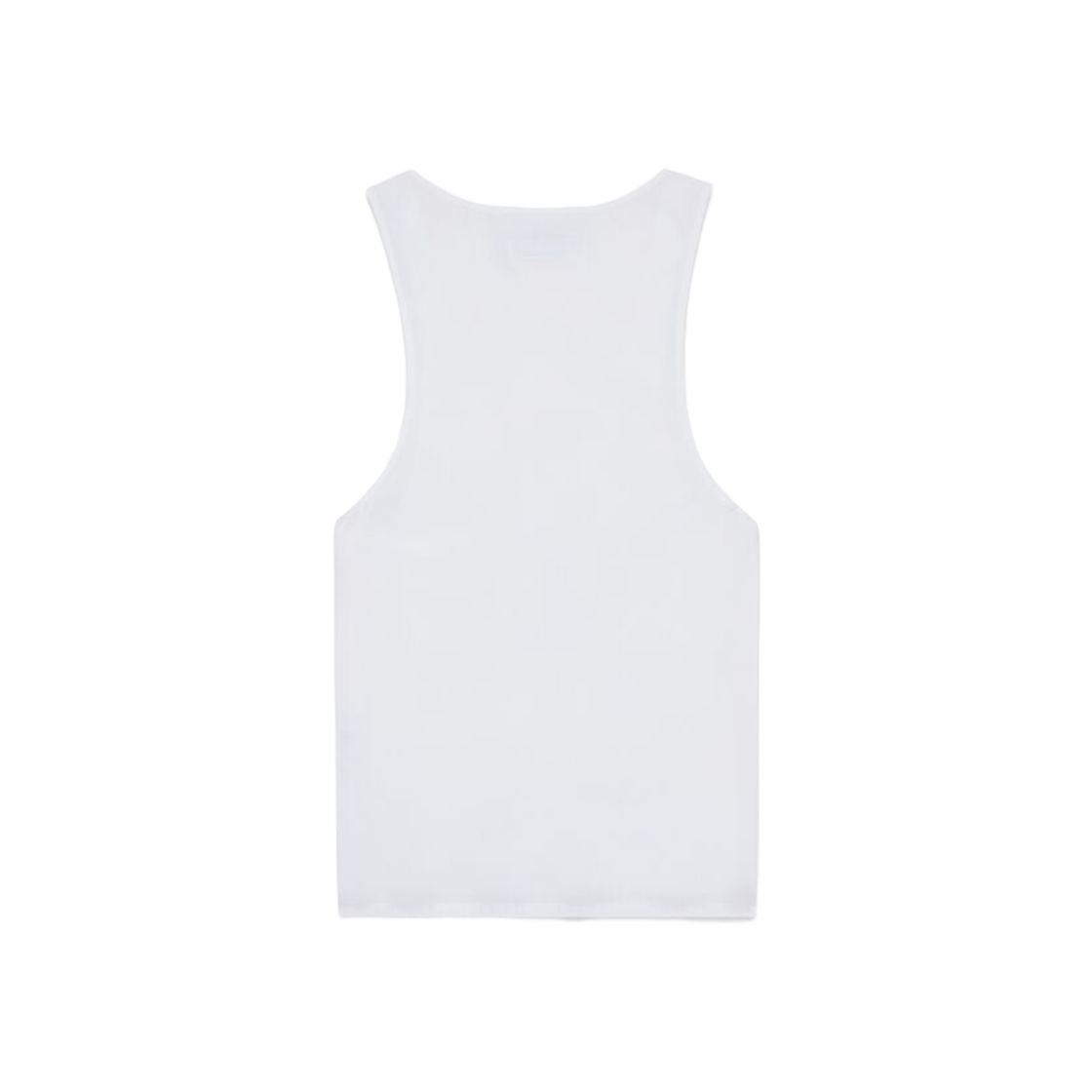 (W) Saint Laurent Henley Tank In Cotton Poplin White 상세 이미지 2