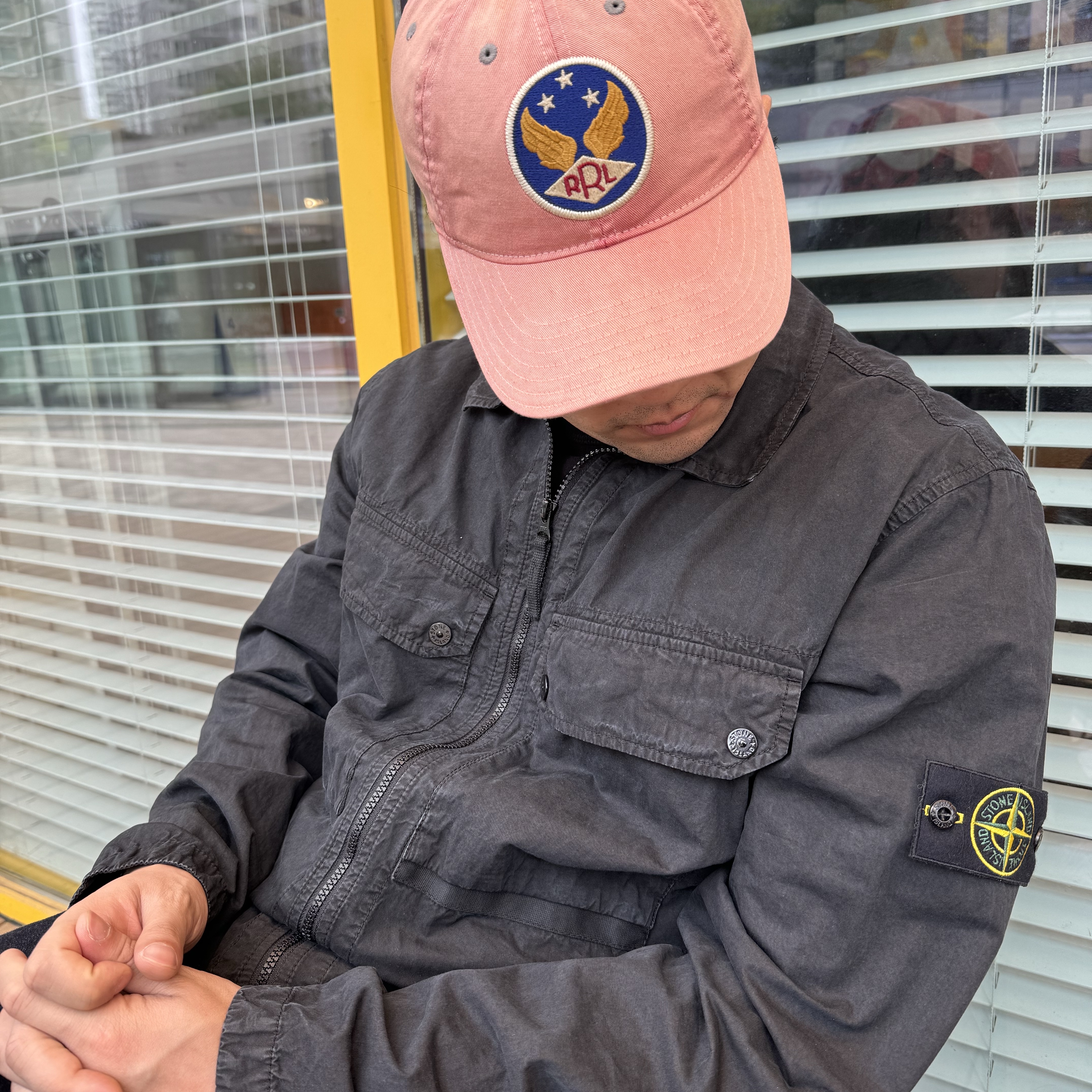 Stone Island 102WN Brushed Organic Cotton Overshirt Black - 23FW 착용 스타일